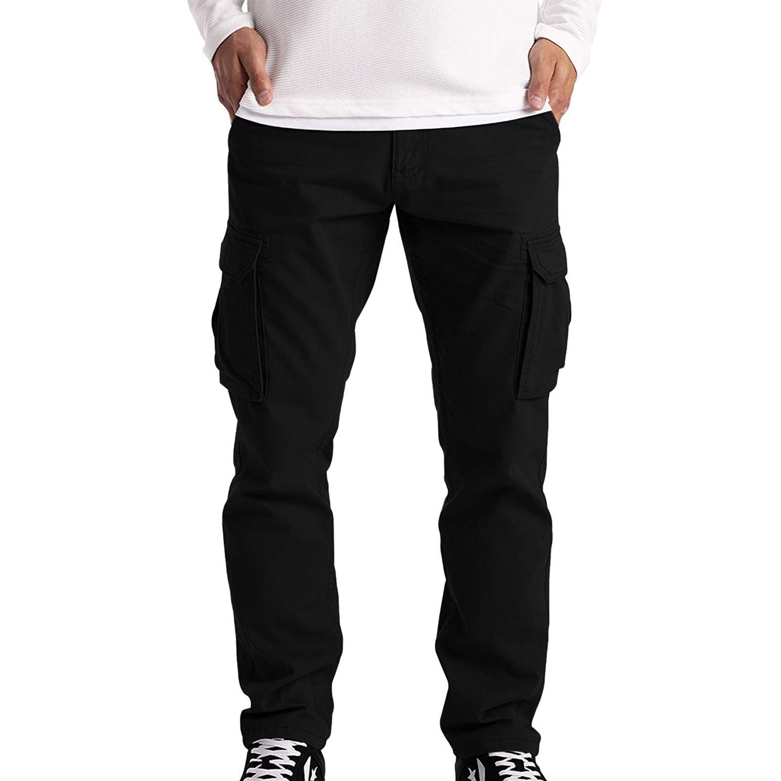 Men's Cargo Pants - 6 Pocket Tactical Work Pants | Durable Combat Trousers for Outdoor, Hiking & Construction Work | Comfortable Utility Pants for Men