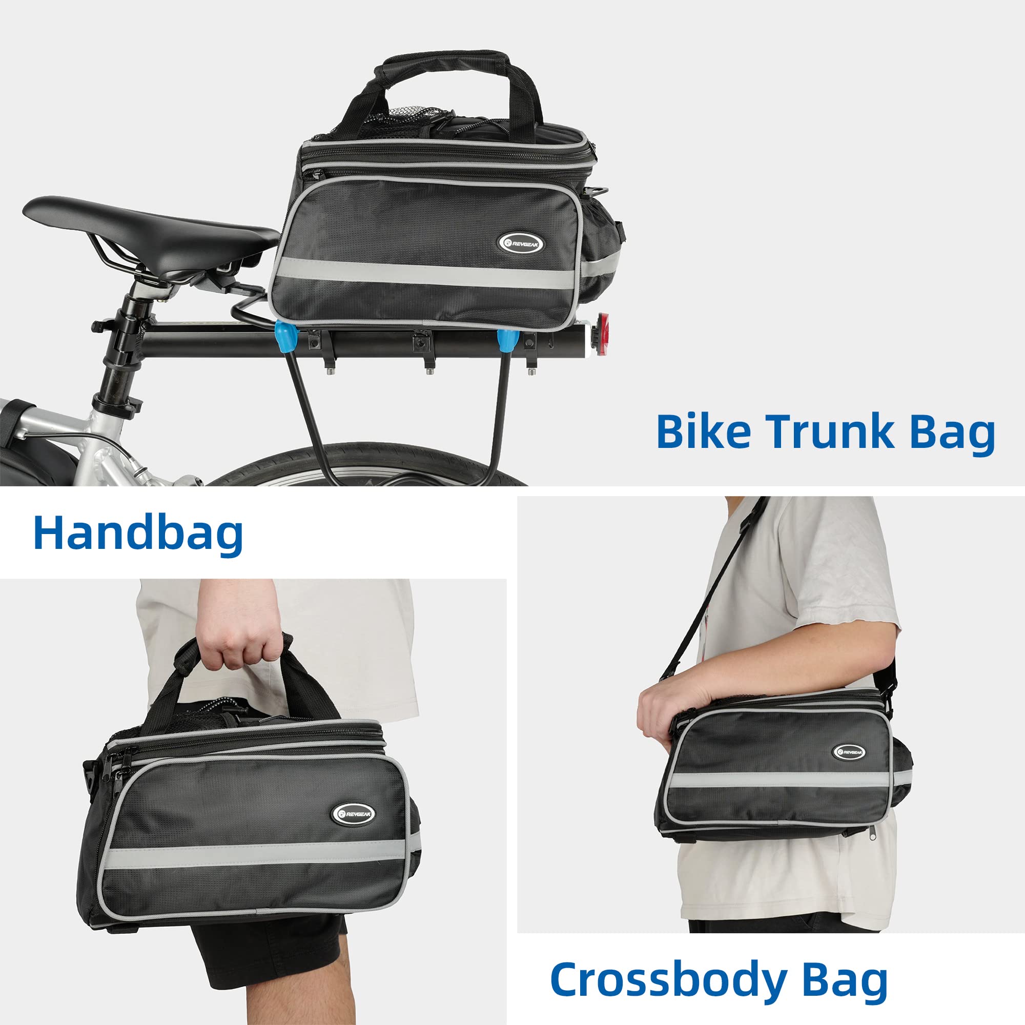 25L Waterproof Bike Rack Bag - Large Capacity Expandable Bicycle Pannier with Shoulder Strap & Rain Cover | Durable Polyester Saddle Trunk for Commuting, Touring & Outdoor Adventures