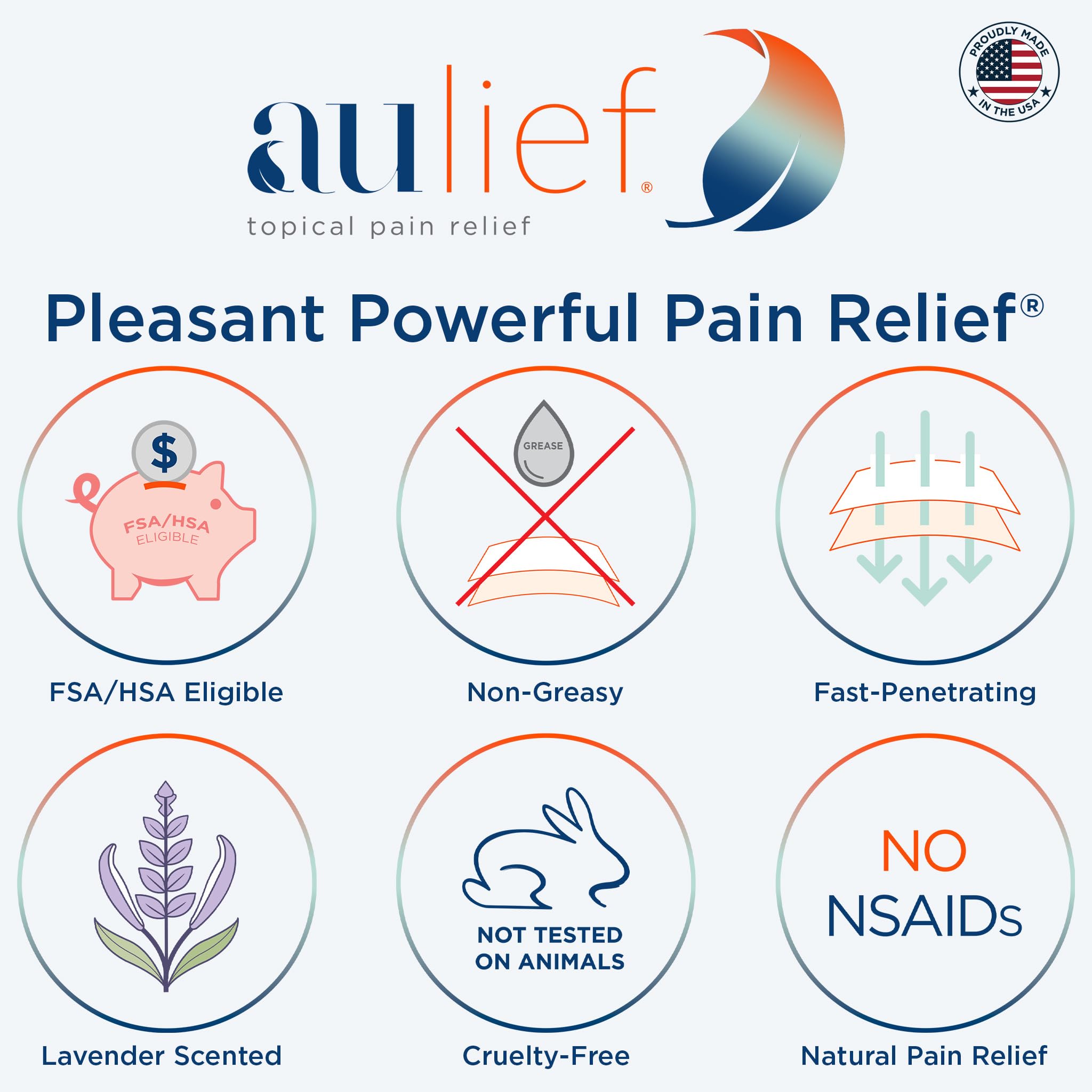 Aulief Topical Pain Relief Cream by China-Gel – Fast-Acting Neck, Knee, Back, Muscle & Joint Pain Relief – FSA HSA Approved, Dye-Free White Gel – 128 oz Bottle – Perfect for Athletes, Arthritis Sufferers & Post-Workout Recovery