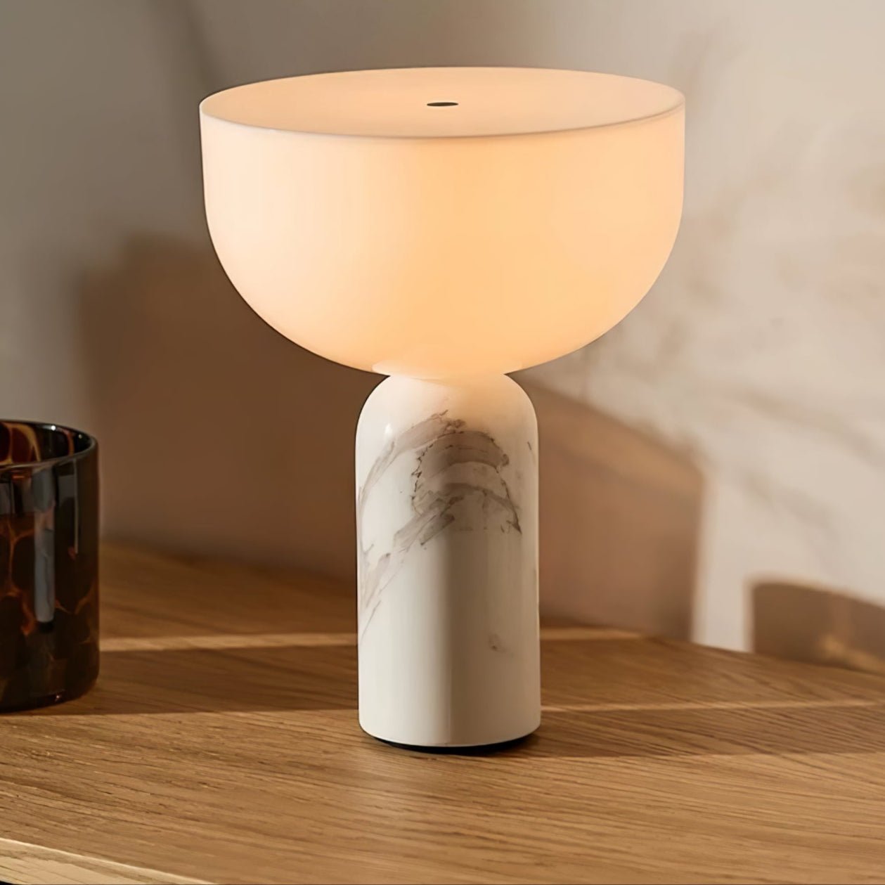 Arno Sphere Marble Table Lamp - Modern Decorative Lighting for Living Room, Bedroom & Office - Elegant Home Decor & Gift Idea