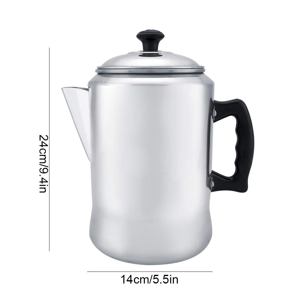3L Stovetop Tea Kettle - Large Capacity Aluminum Teapot for Coffee & Tea Brewing with Ergonomic Handle - Perfect for Home Kitchen, Camping & Outdoor Use