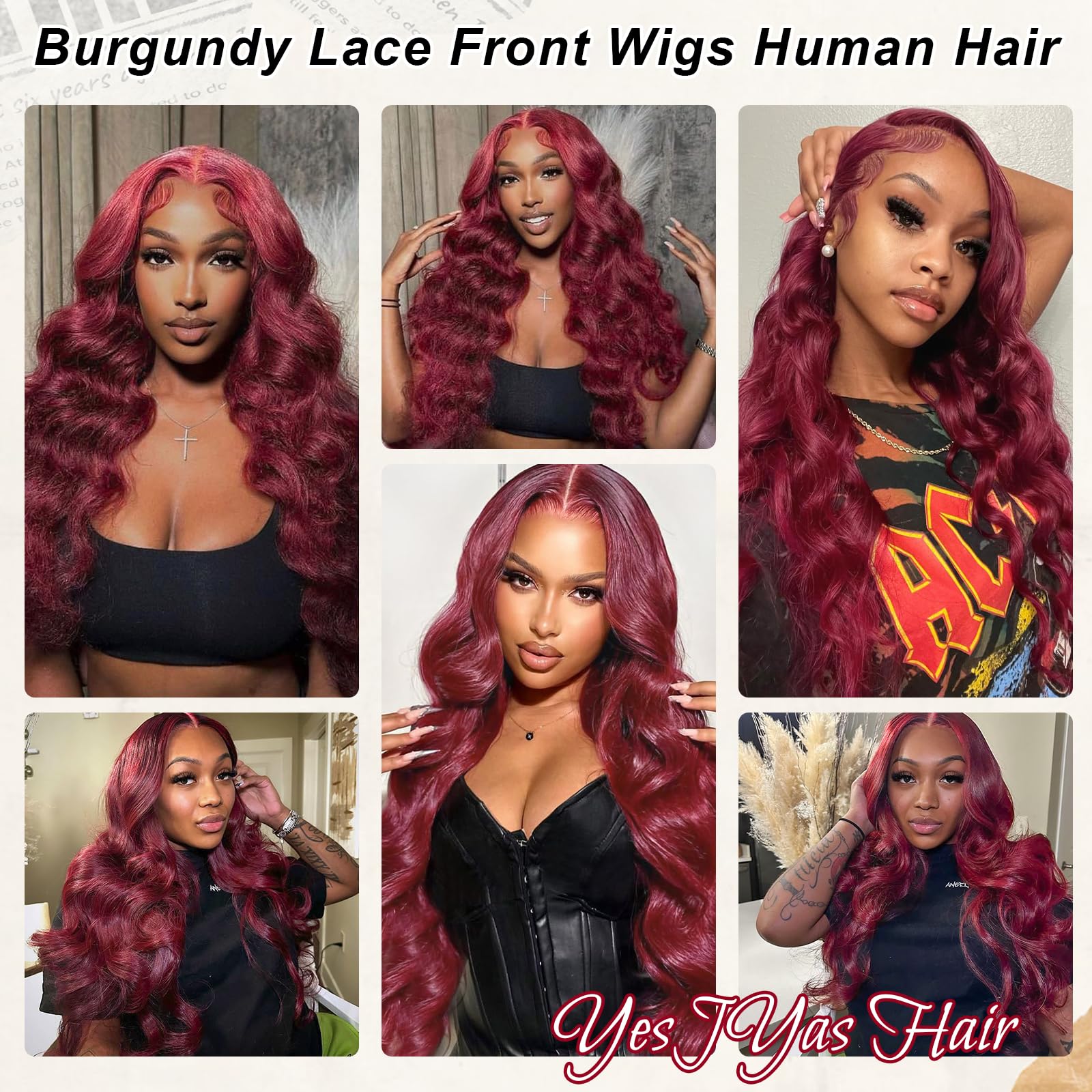 Burgundy 13x4 Lace Front Wig Human Hair 99J Colored Body Wave 180% Density Glueless HD Lace Frontal with Baby Hair - 28 Inch Pre-Plucked Wigs for Women | Perfect for Cosplay, Daily Wear & Special Occasions
