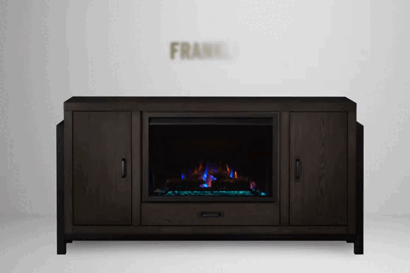 Napoleon Franklin 30'' Oak Media Console with Electric Firebox - Perfect for Living Room Home Theater & Cozy Fireplace Ambience