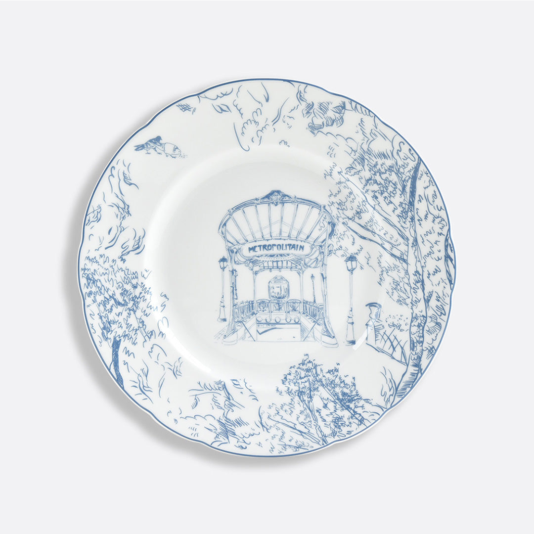 Tout Paris Salad Plates Set of 6 - Elegant French Dinnerware for Entertaining - Perfect for Salads, Appetizers & Dinner Parties