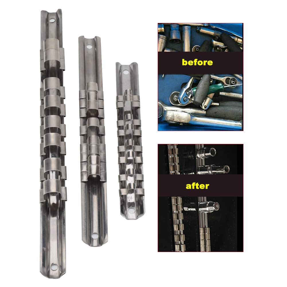 Durable Socket Holder & Organizer - Heavy-Duty Socket Storage Rack for Workshop, Garage & Office | Perfect for Mechanics, DIY Enthusiasts & Tool Organization