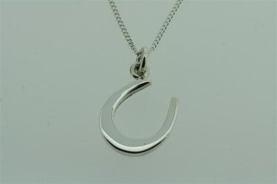 Sterling Silver Horse Shoe Pendant Necklace with 55cm Link Chain - Elegant Jewelry for Women, Perfect for Everyday Wear, Gifts & Special Occasions