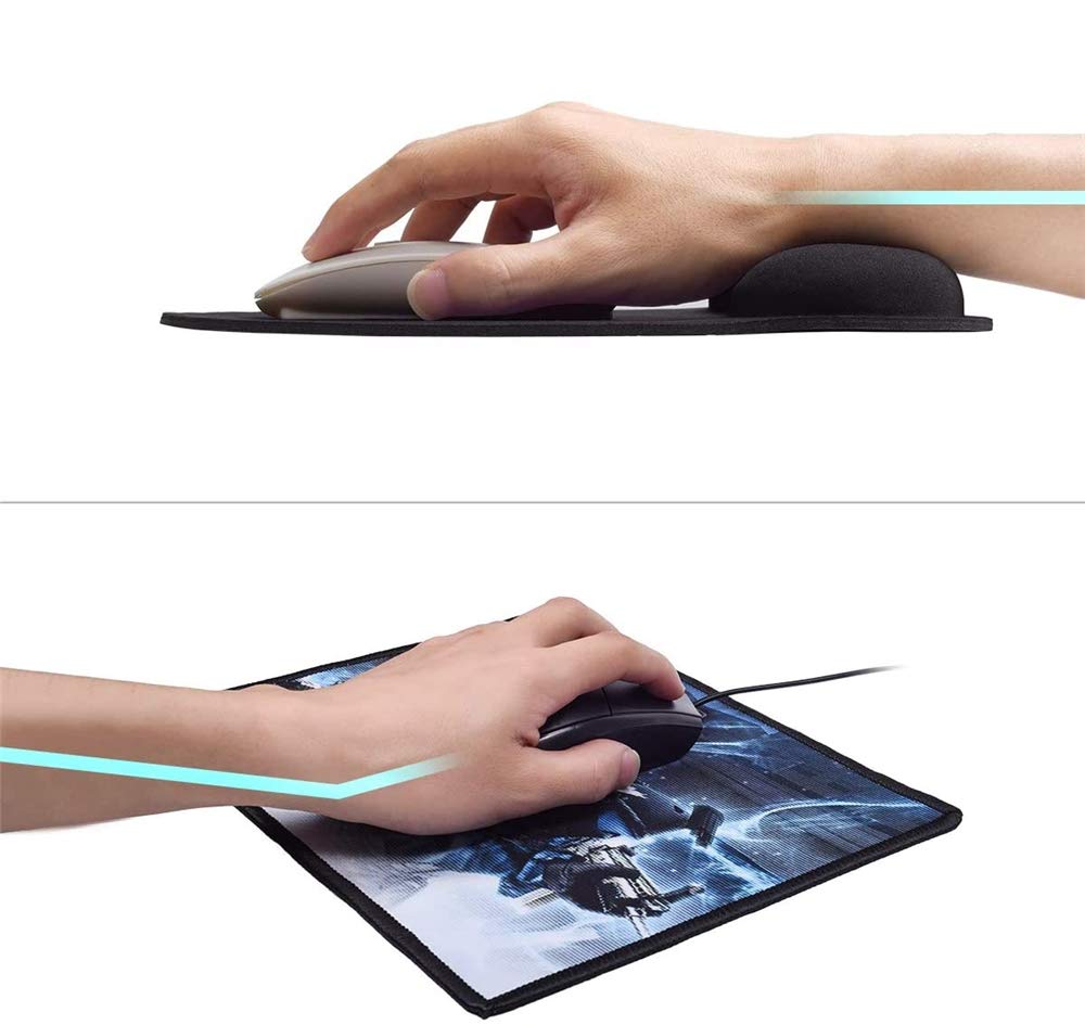 Ergonomic Mouse Pad with Wrist Support - Halloween Witch Dancing Party Design - Non-Slip PU Rubber Base for Computers & Laptops - Perfect for Gaming, Home Office & Easy Typing - Great Gift for Halloween & Cosplay Enthusiasts