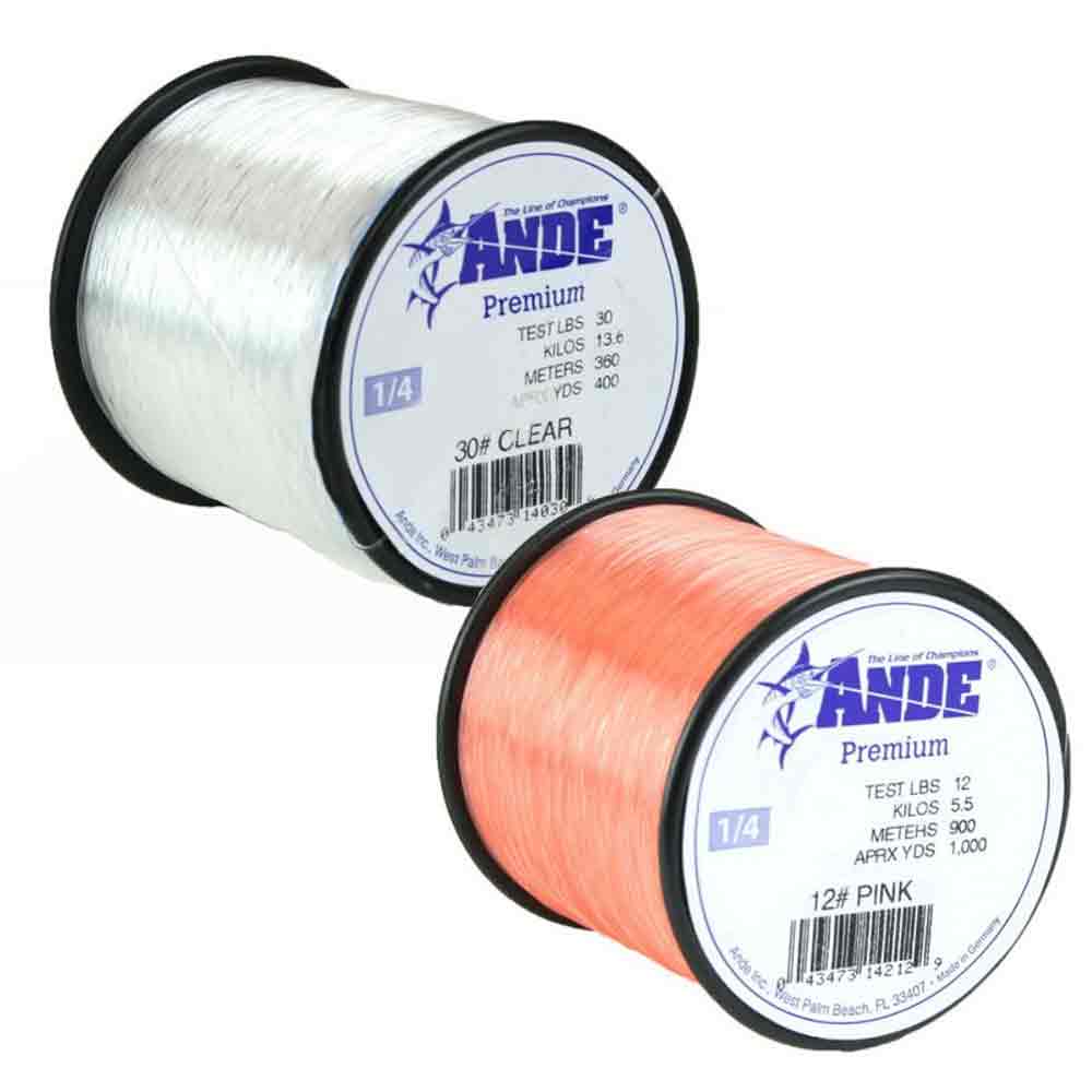 Ande 1/4lb Spool Premium Monofilament Fishing Line - Strong & Durable for Freshwater & Saltwater Fishing, Ideal for Bass, Trout, and Walleye