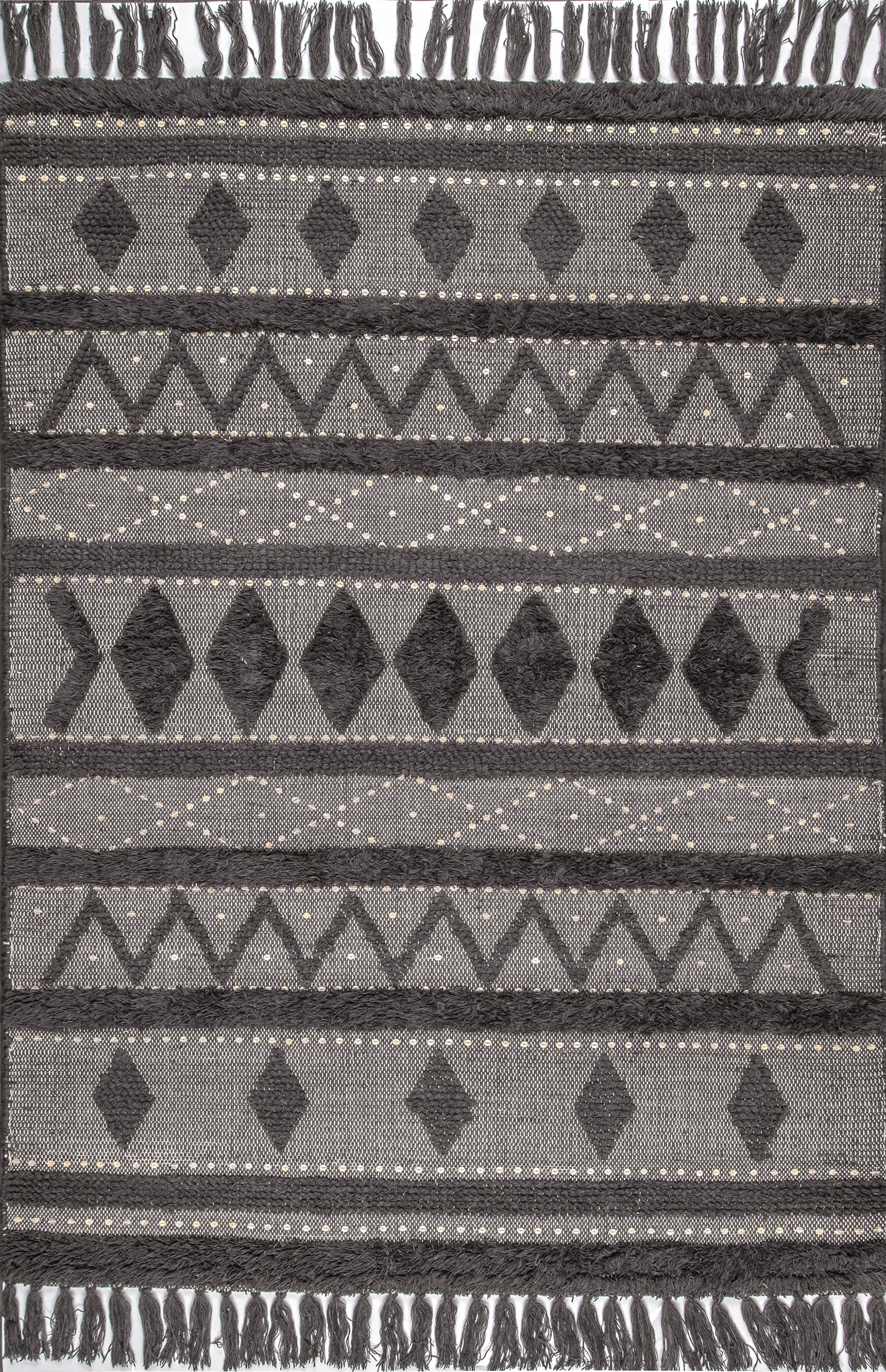 Chandy Textured Wool Rug in Grey - Soft & Durable Area Rug for Living Room, Bedroom, or Office Decor