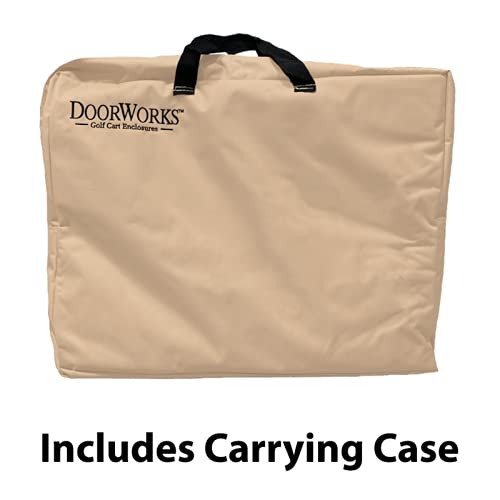 Premium Universal Golf Cart Cover - Waterproof & UV Resistant 4-Sided Black Cover Fits Club Car/EZGO RXV/TXT (60