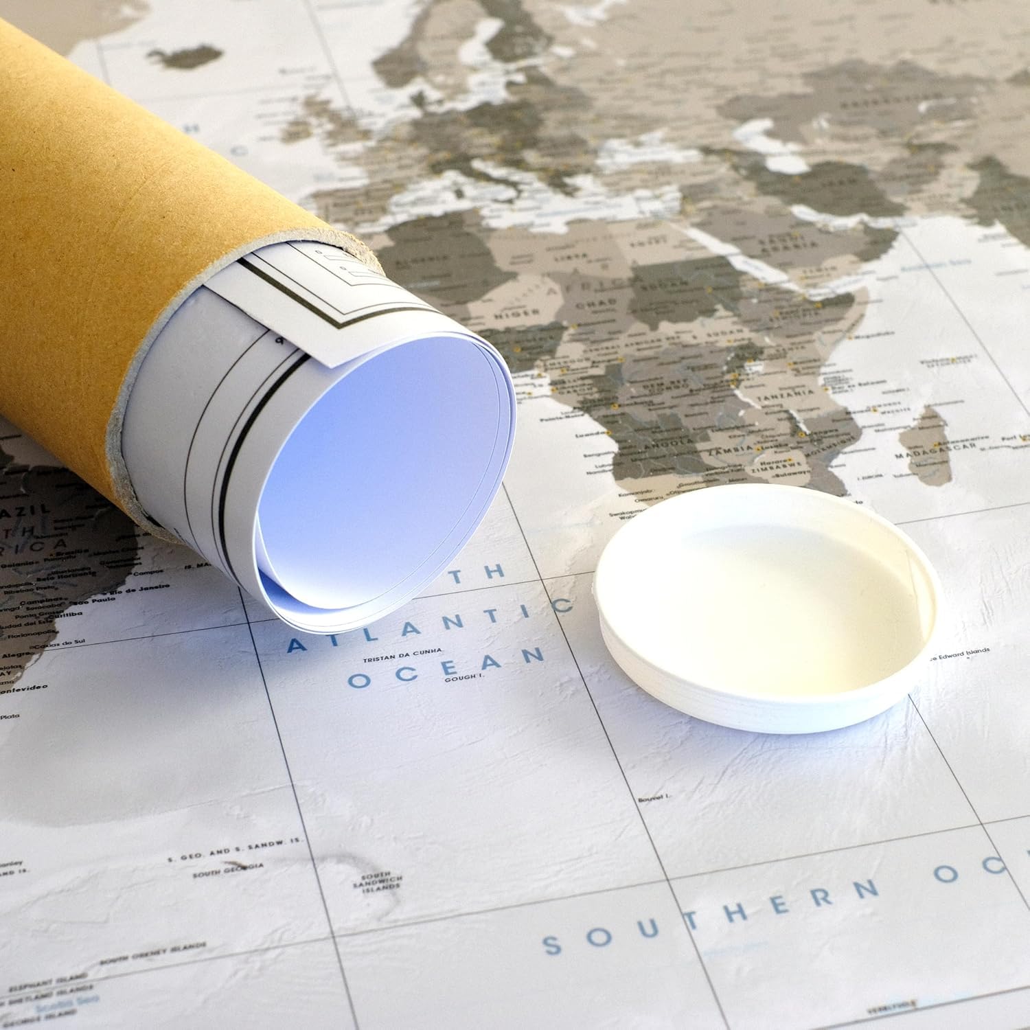 World Travel Wall Map Poster - Push Pin Travel Map Print for Tracking Adventures (32 x 24) | Perfect for Home Office Decor, Travel Planning & Geography Enthusiasts