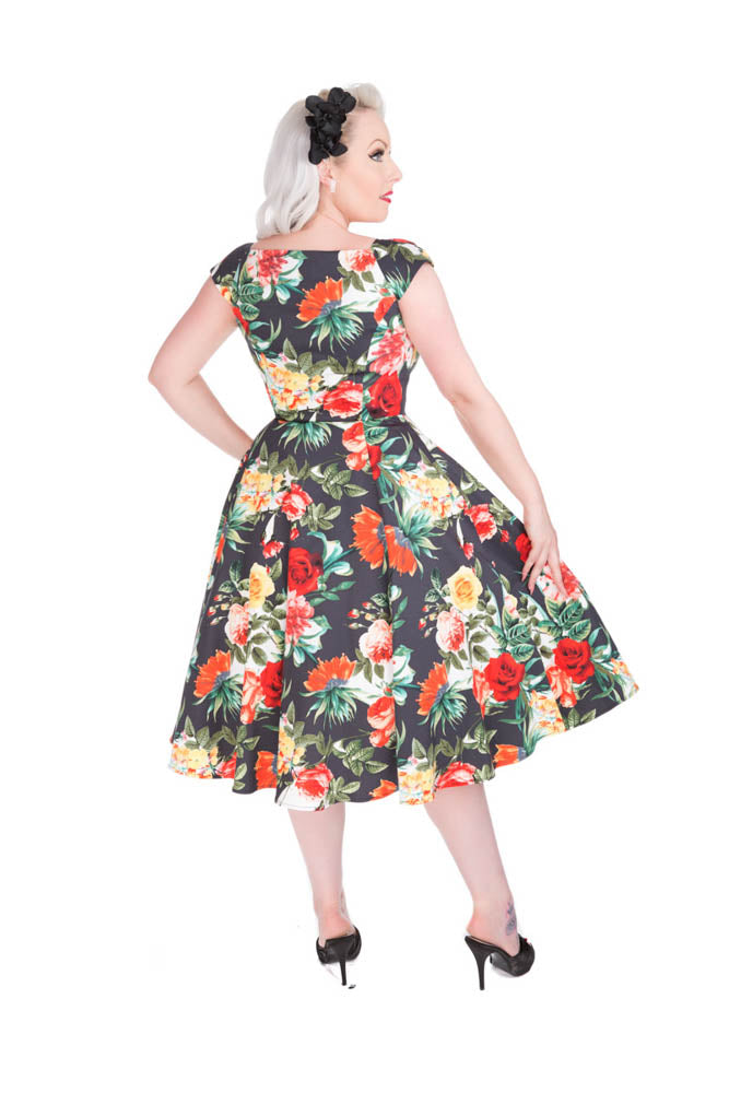 Elegant Rose Print Swing Dress for Women - Flowy Summer Dress for Casual Wear, Date Night & Outdoor Events