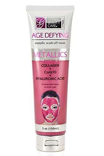 Age Defying Metallic Wash-Off Face Mask - 5 oz | Hydrating & Anti-Aging Skincare Treatment for Glowing Skin | Perfect for Spa Nights & Self-Care Routines