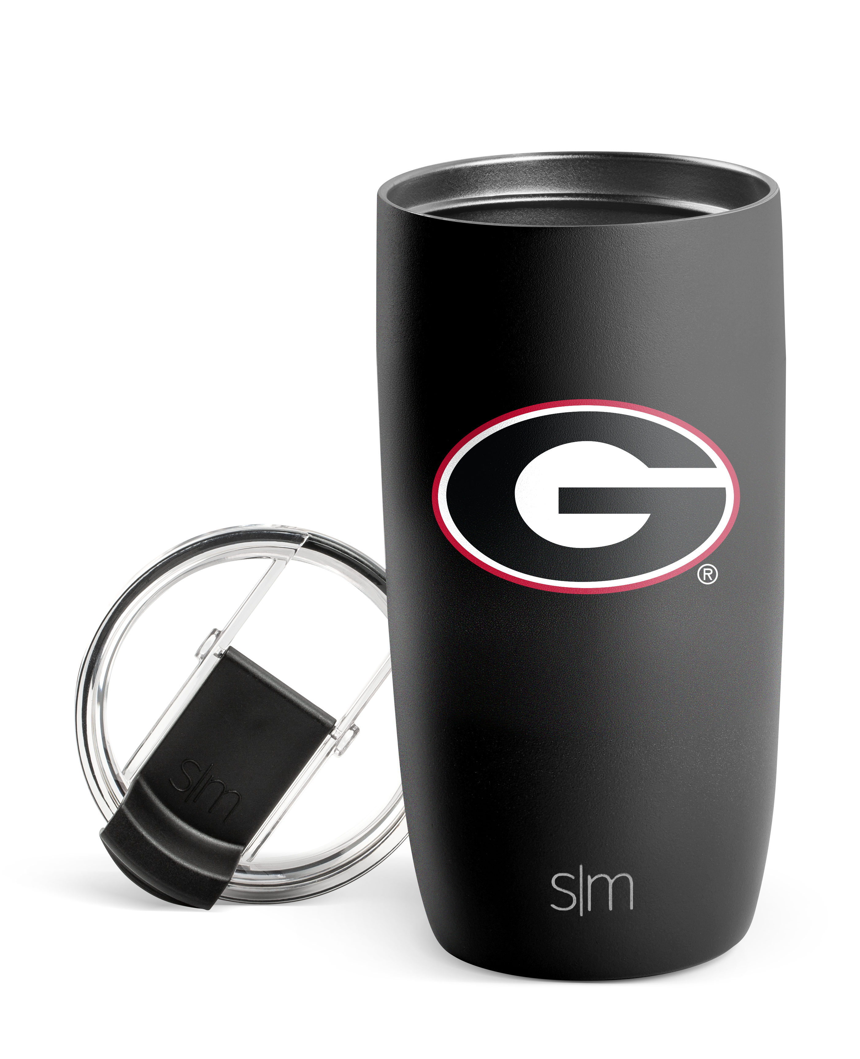 Collegiate Voyager Tumbler with Clear Flip Lid & Straw - 20oz Insulated Stainless Steel Water Bottle for School, Gym & Outdoor Activities