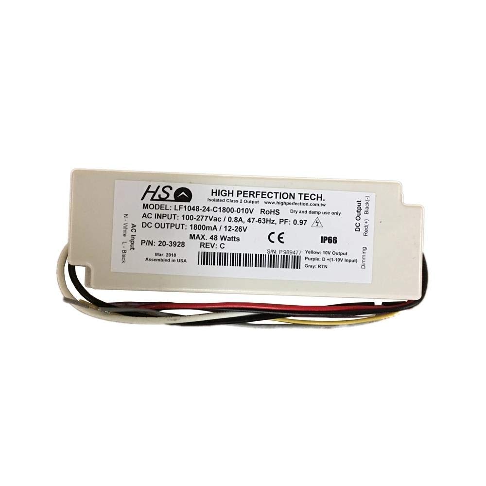 LF1048-24-C1800-010V 48W 0-10V Dimmable LED Driver 1800mA Constant Current - Perfect for Indoor Lighting, Landscape Lighting & Commercial LED Applications