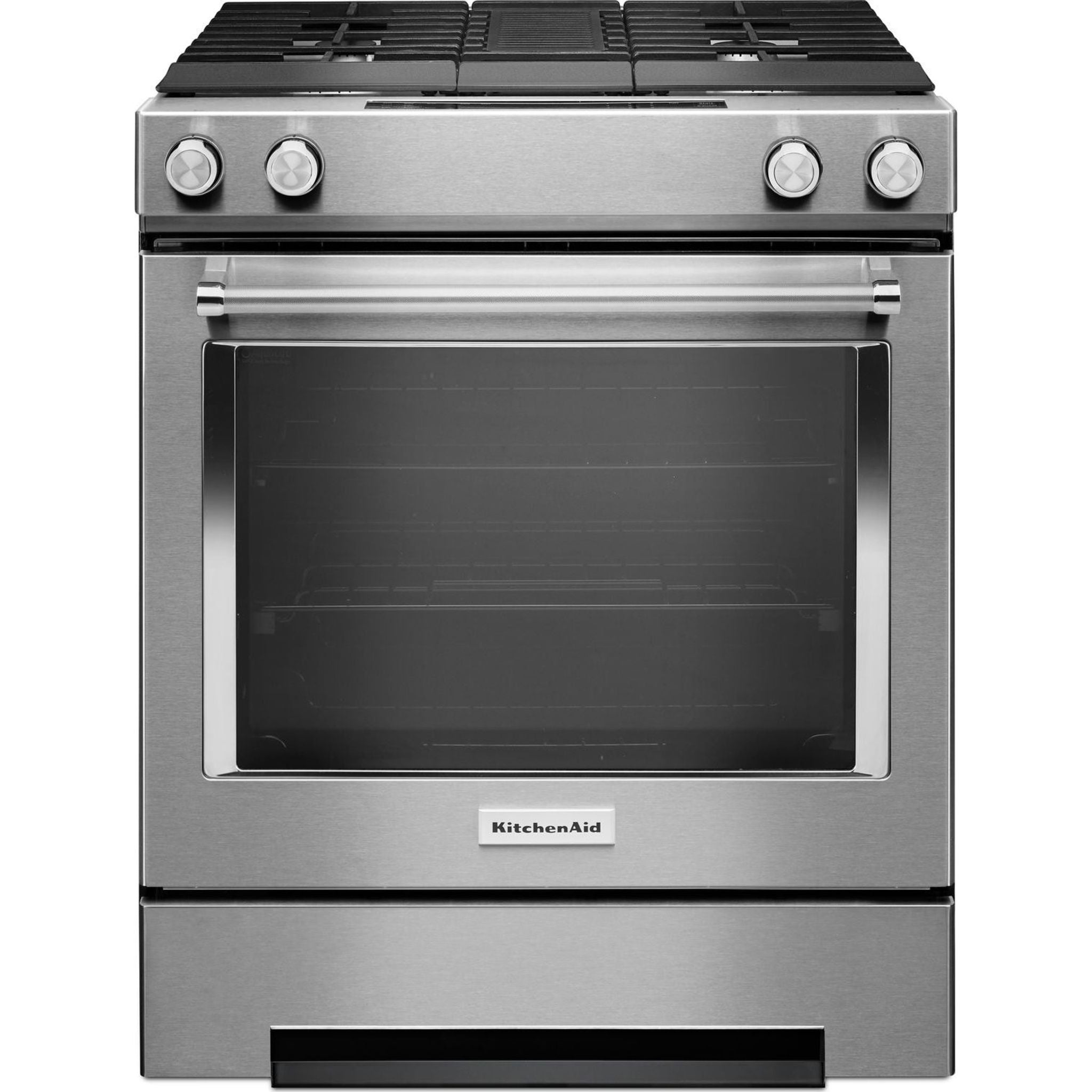 KitchenAid KSDG950ESS 30-Inch Slide-In Dual Fuel Range - Stainless Steel Gas Stove & Electric Oven for Professional Cooking & Baking at Home