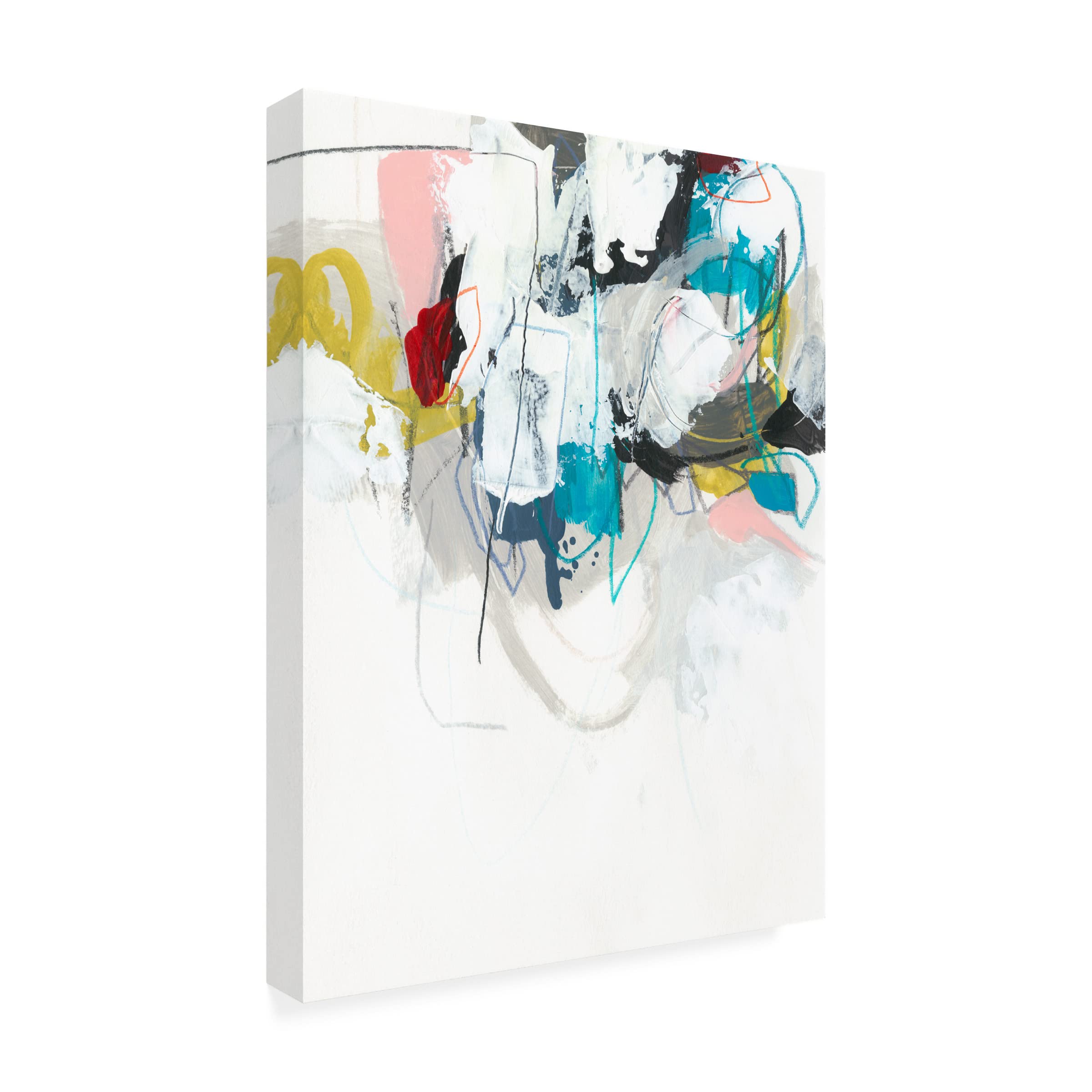 Trademark Fine Art 'Graffiti Sequence II' Canvas Wall Art Print by June Erica Vess - Modern Abstract Painting for Living Room, Bedroom & Office Decor