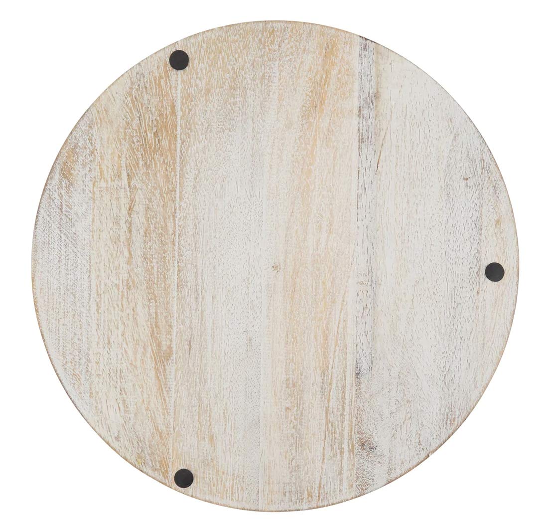 Fennco Styles Rustic Wooden Charger Plates Set of 4 - 13 Inch Round Decorative Dinner Plates with Ribbed Edge for Wedding, Thanksgiving & Holiday Dining - Natural Wood Charger Plates for Banquet Table Setting, Family Gatherings and Farmhouse Home Decor
