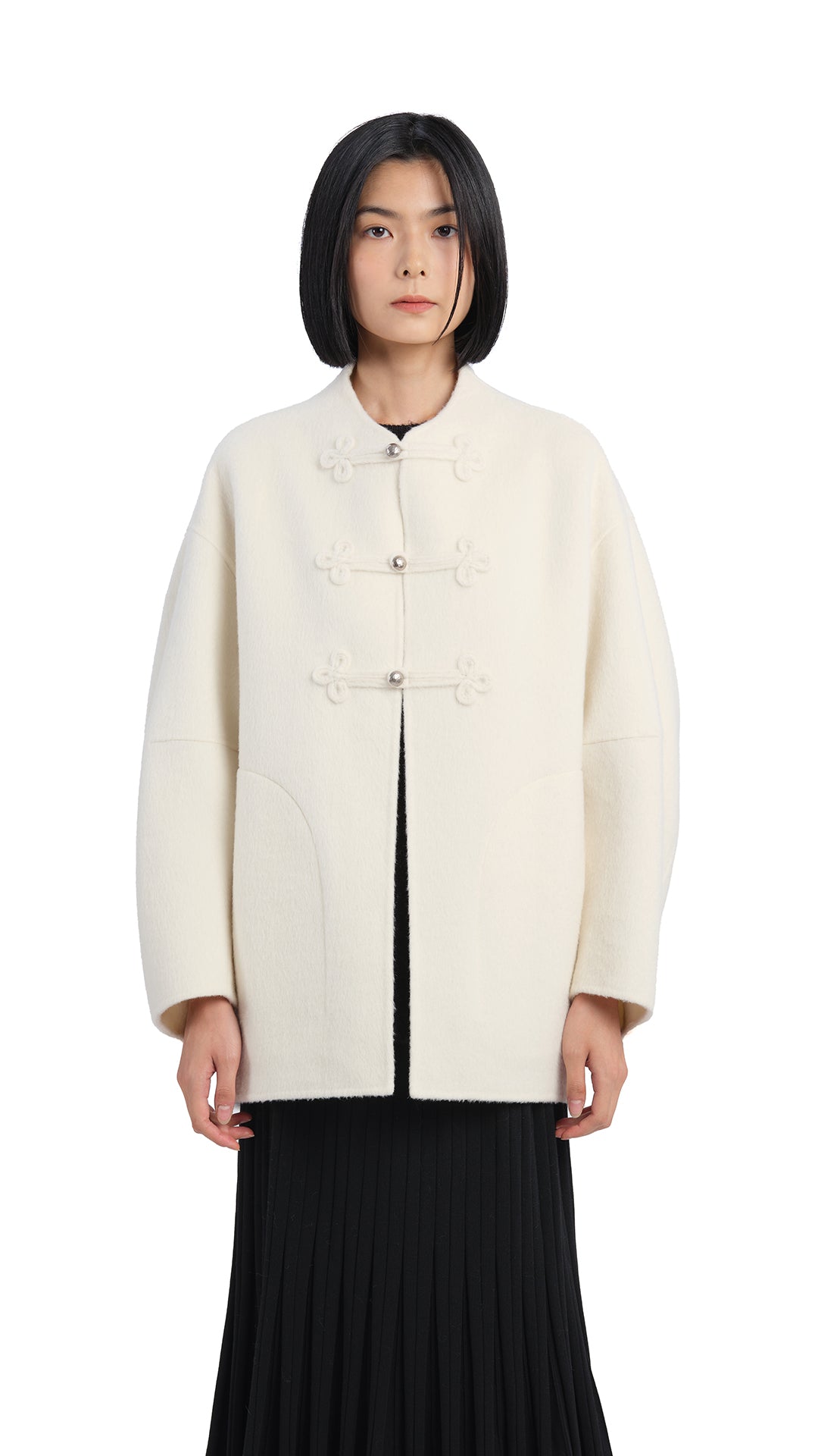 Melange Double Face Jacket for Women - Warm Winter Coat with Soft Fleece Lining | Perfect for Outdoor Activities, Travel & Casual Wear