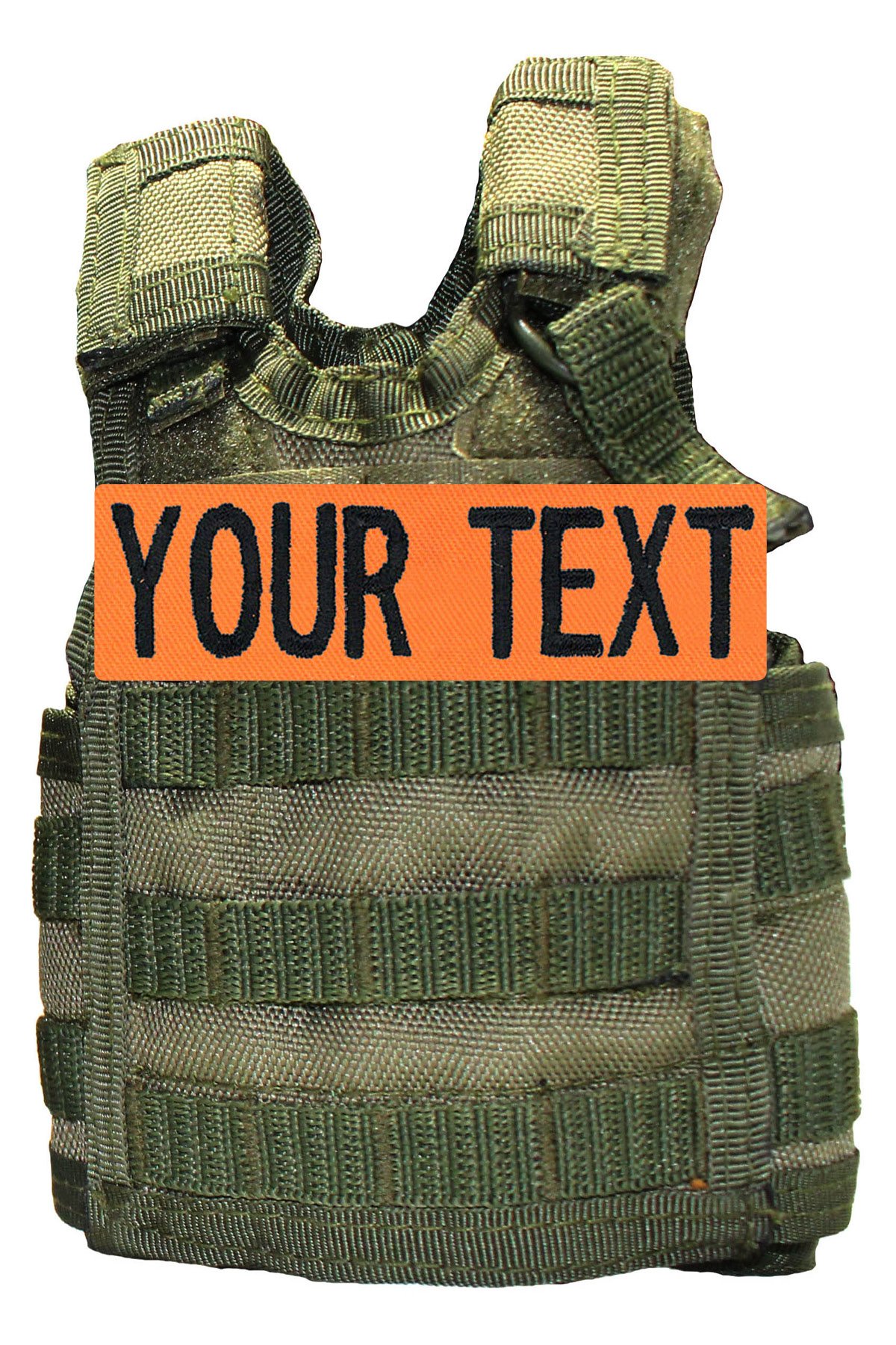 Custom Olive Drab Tactical Beer Can Cooler with Embroidered Name - Perfect for Military Gifts, Outdoor Camping & Tailgating Parties