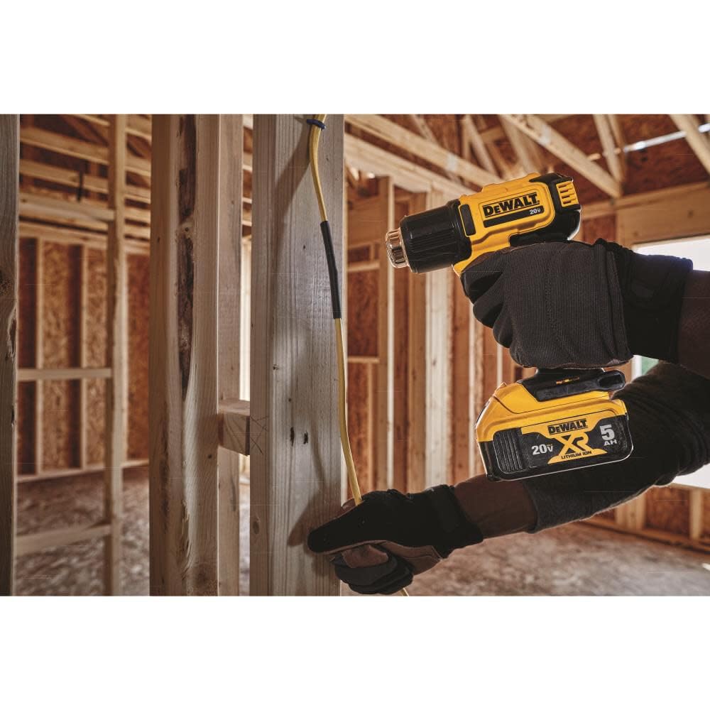 DEWALT 20V MAX Cordless Heat Gun Kit - Up to 990°F, 42 Min Runtime, LED Light, Battery & Charger Included (DCE530P1) | Perfect for DIY Projects, Shrink Wrapping, Paint Stripping & Thawing Pipes