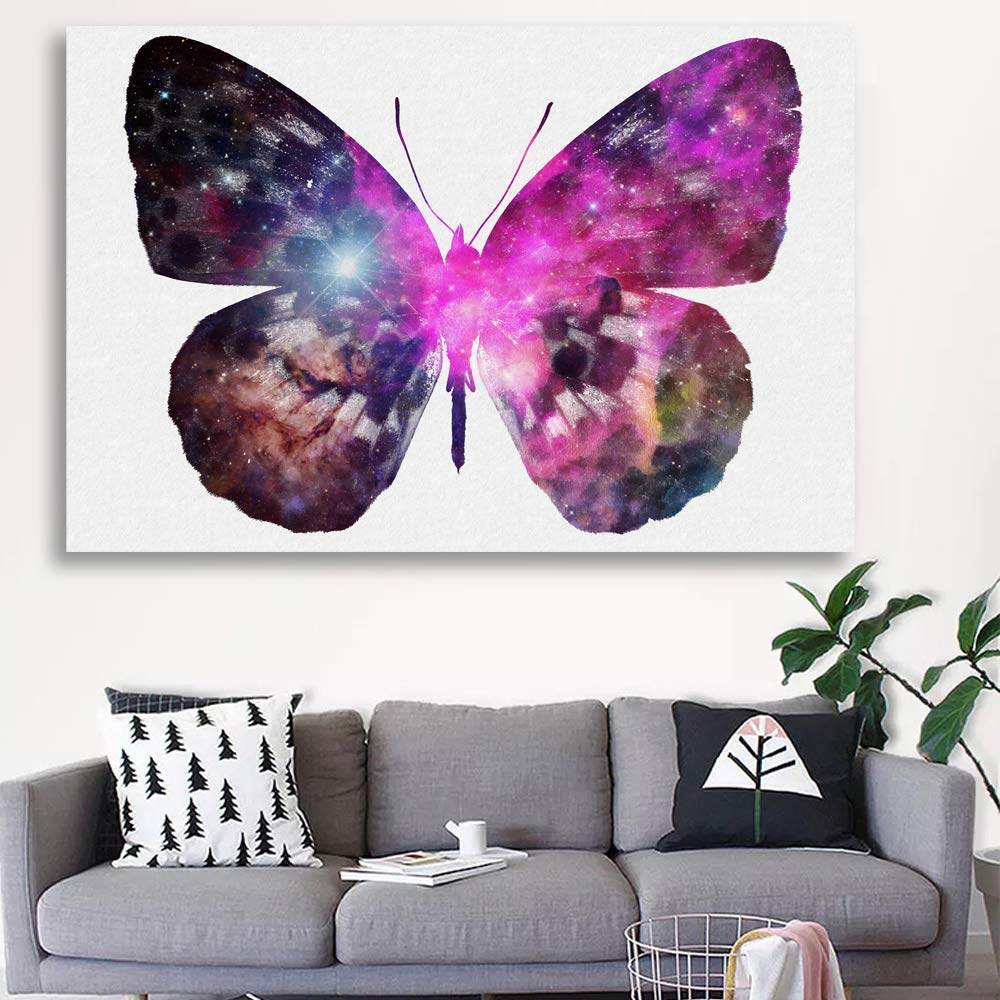 Wall26 Canvas Wall Art - Stunning Butterfly Giclee Painting, 24x36 Inches, Perfect for Bedroom, Living Room, and Home Office Decor