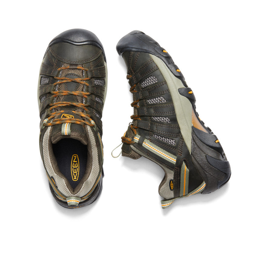 Men's Voyageur Waterproof Hiking Boots - Black Olive/Inca Gold | Outdoor Trekking, Camping & Trail Running Shoes for Men