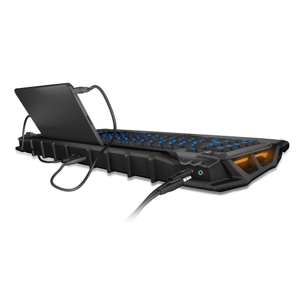 ROCCAT Skeltr RGB Gaming Keyboard with Smart Communication - Mechanical Keys, Backlit, Wired (Renewed) - Perfect for PC Gaming, Streaming & Esports Tournaments