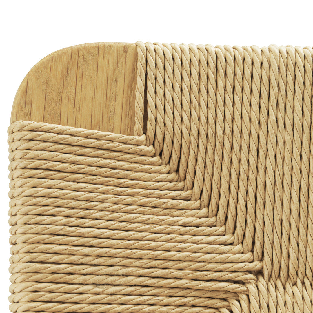 Modern C Chair Dining Chair with Durable Paper Cord Seat - Perfect for Kitchen, Dining Room, and Outdoor Patio Use