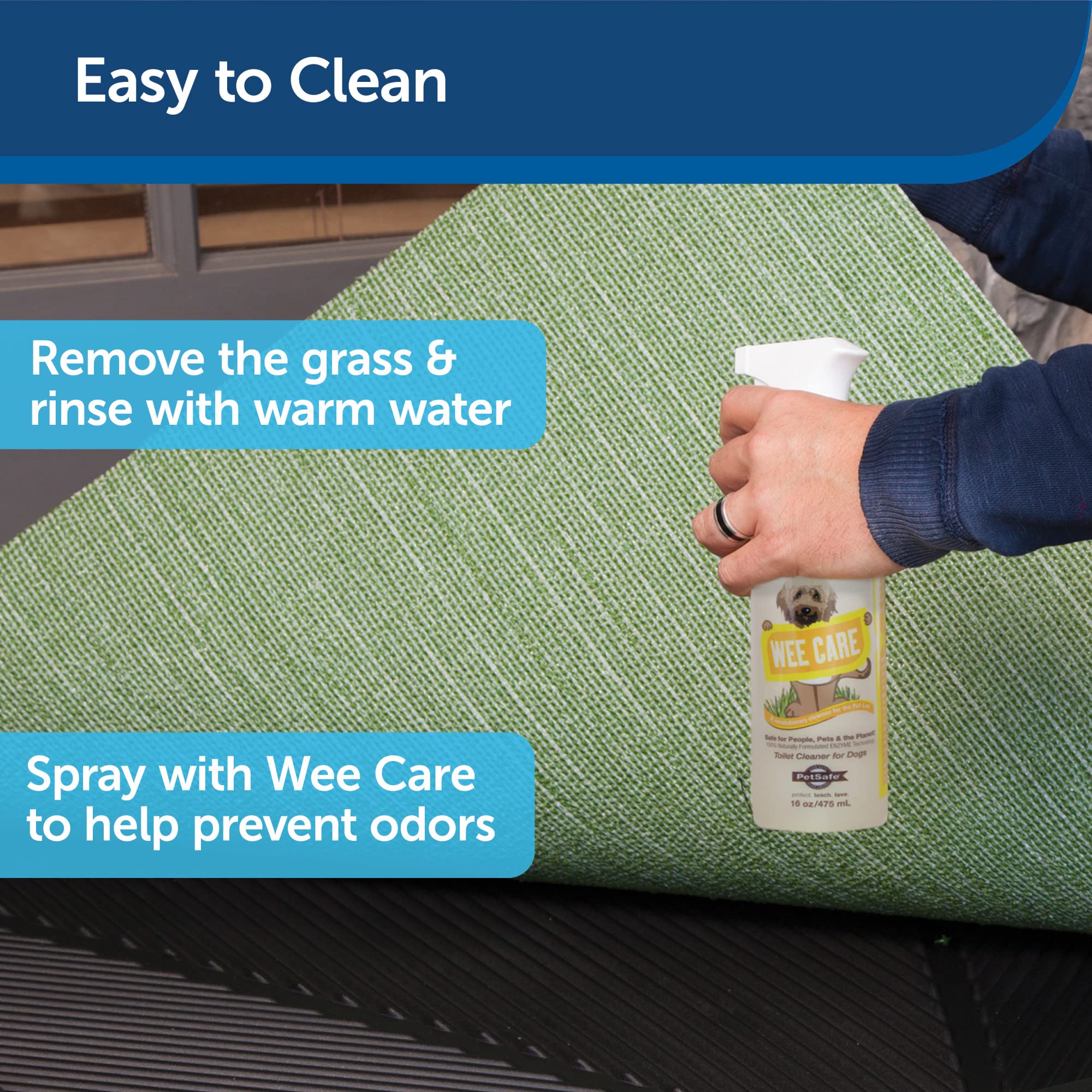 PetSafe Small Pet Loo Grass - Easy Clean Potty for Dogs & Cats