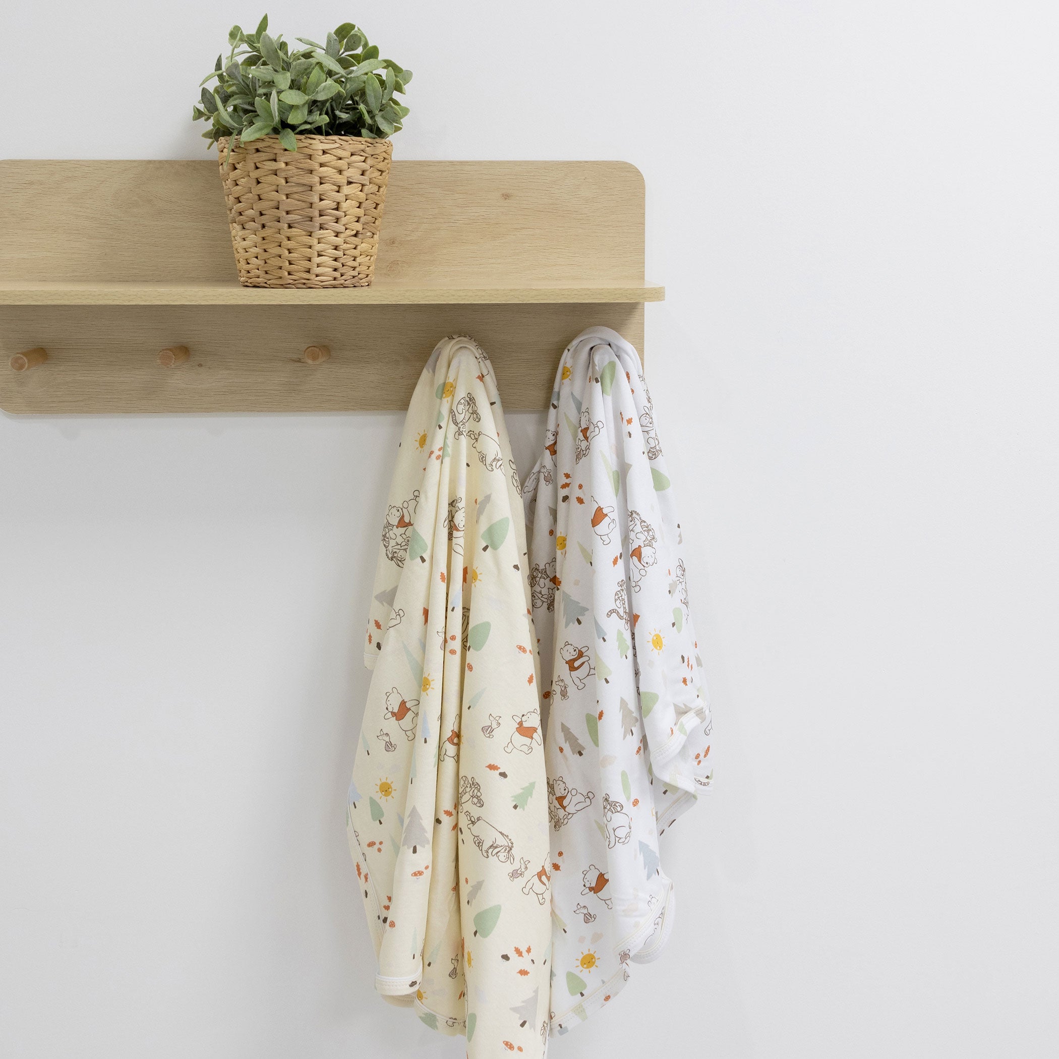 Disney Winnie the Pooh 2-Pack Jersey Swaddle Wraps - Soft Baby Swaddles for Newborns & Infants - Perfect for Nursery, Baby Shower Gifts & Sleep Time