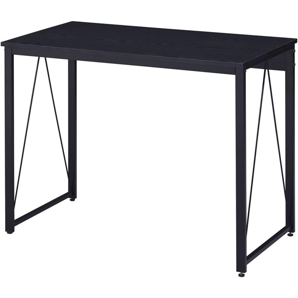 Acme Zaidin Black Wooden Rectangle Writing Desk with Metal Sled Base - Perfect for Home Office, Study Room & Small Spaces
