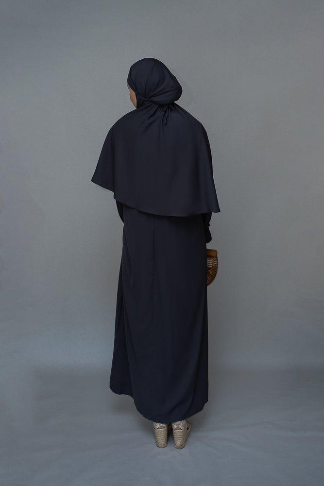Barakaa Women's Prayer Dress & Umrah Hajj Set - Grey Islamic Modest Outfit for Prayer, Mosque & Religious Ceremonies