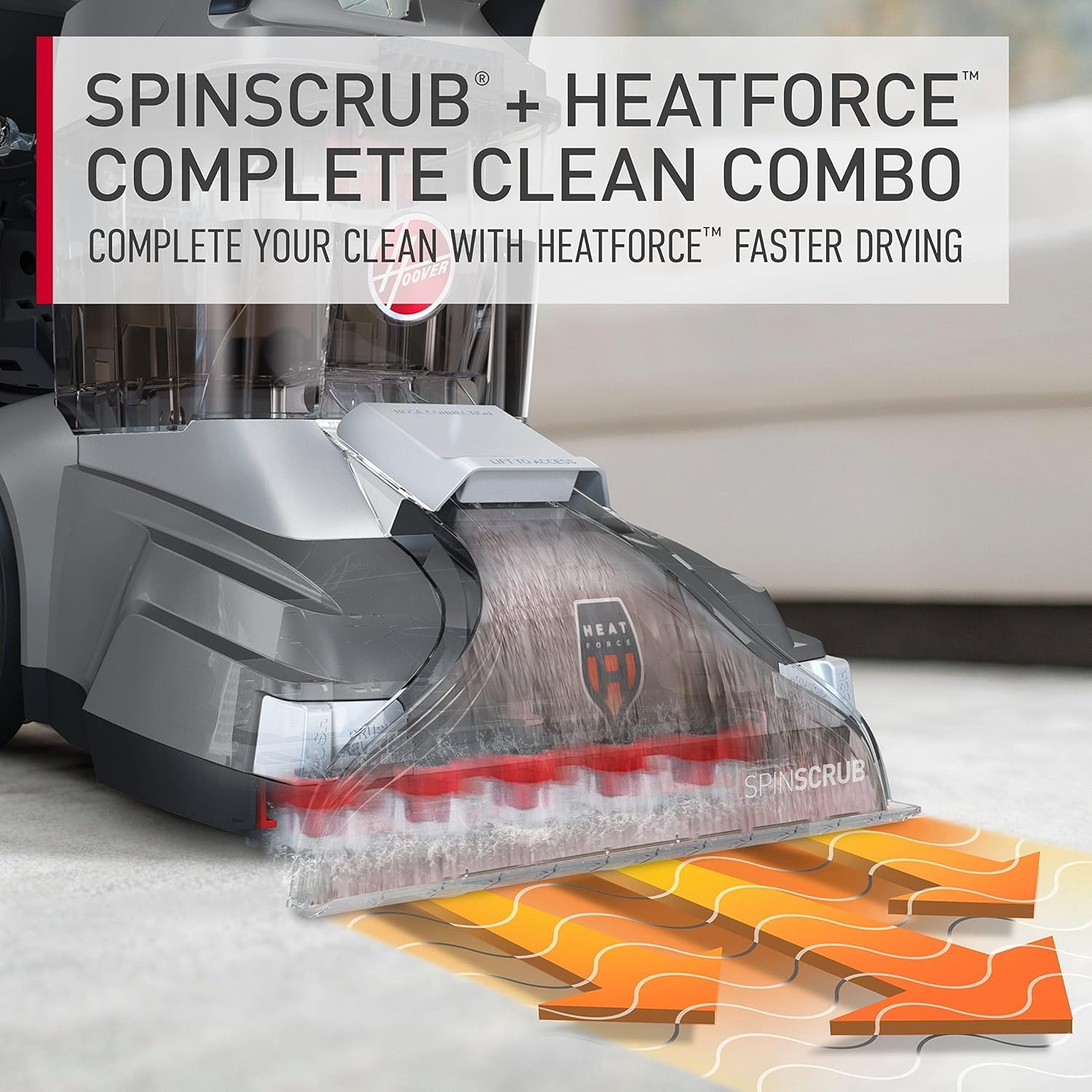 Hoover PowerScrub XL Pet Carpet Cleaner Machine - Heavy Duty Deep Cleaning for Carpets, Rugs & Upholstery | Includes 64oz Carpet Shampoo Solution | Ideal for Pet Hair Removal, Stains & Odor Elimination (Model FH68050 + AH31924) | Perfect for Homes with Pets, Kids & High-Traffic Areas