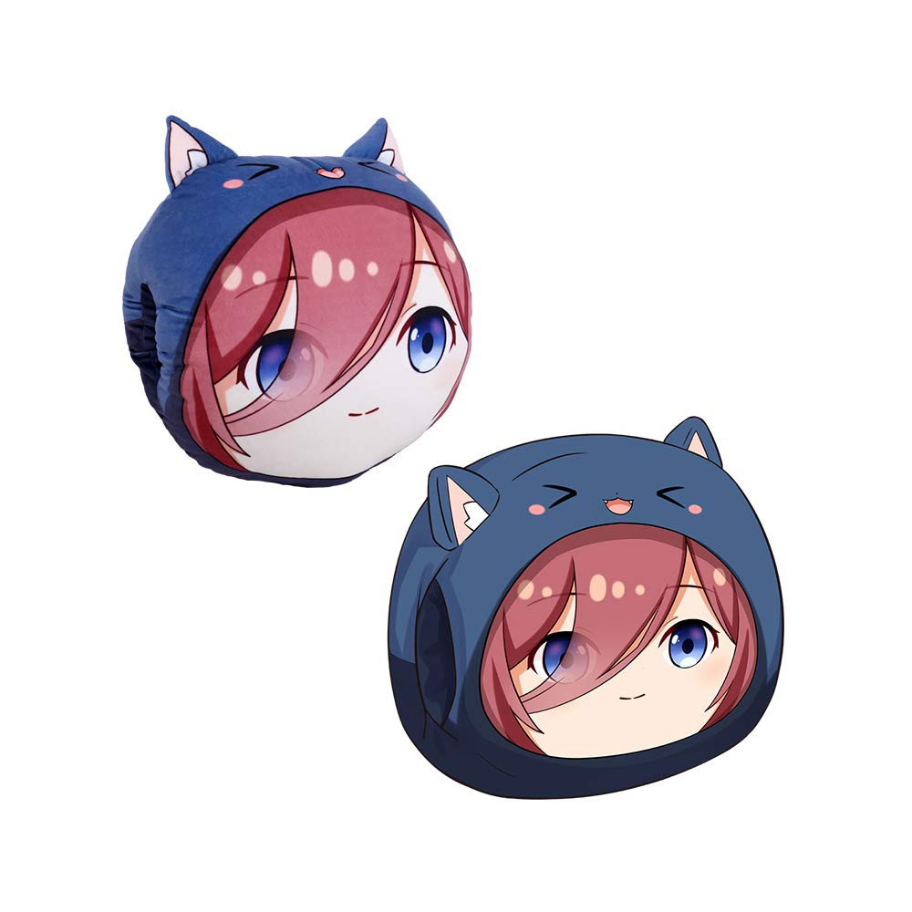 The Quintessential Quintuplets Nakano Miku Plush Hand Warmer Pillow - Cute Anime Character Cushion for Winter Warmth, Cosplay, and Home Decor