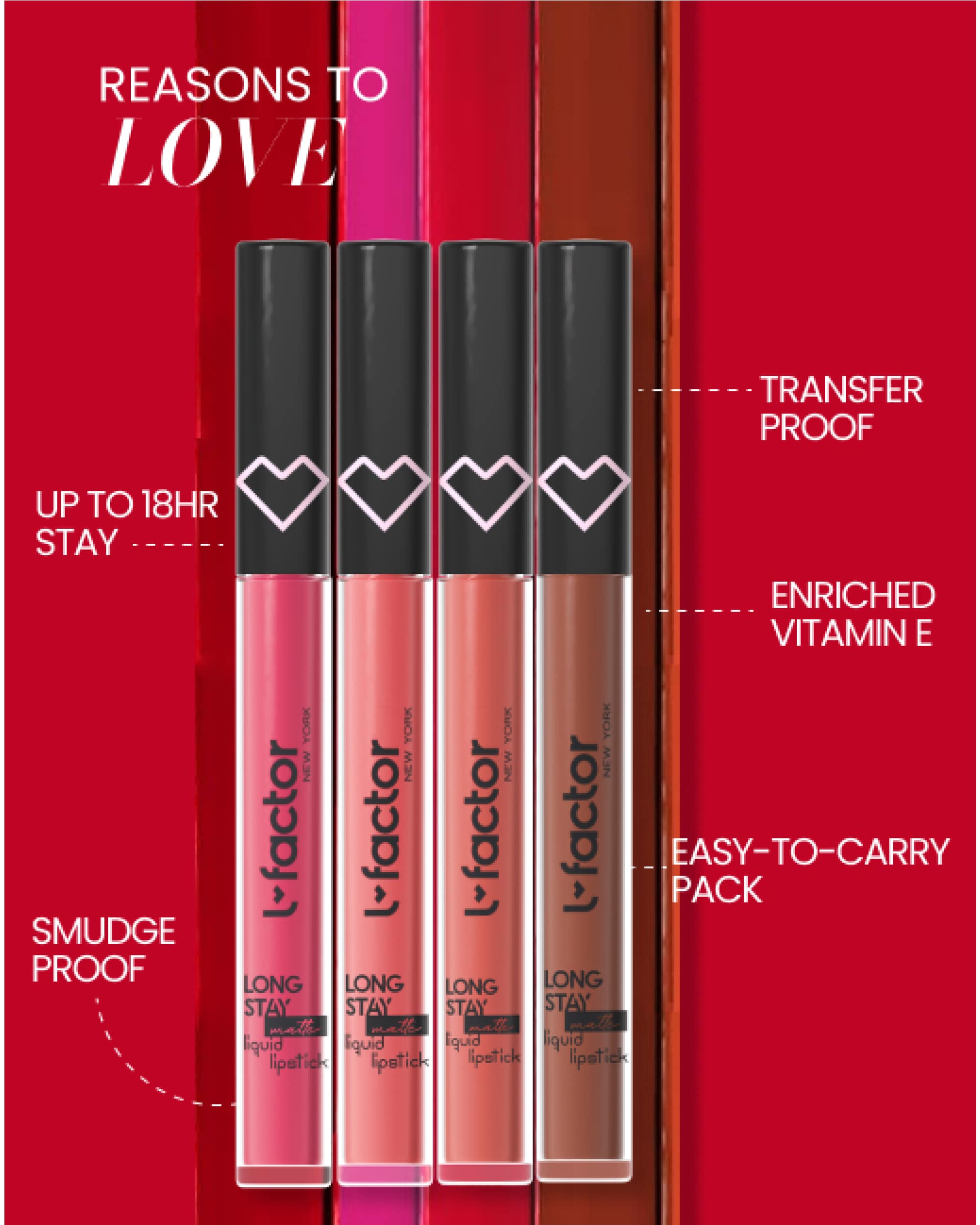 Long Stay Matte Liquid Lipstick - Waterproof, Smudge-Proof & Long-Lasting - Perfect for Parties, Dates & Everyday Wear