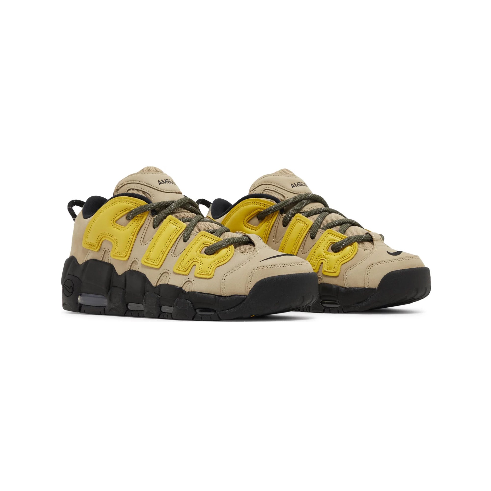 Nike Air More Uptempo Low 'AMBUSH Vivid Sulfur Limestone' Sneakers (2023) - Retro Basketball Shoes for Men & Women, Streetwear Fashion & Casual Wear