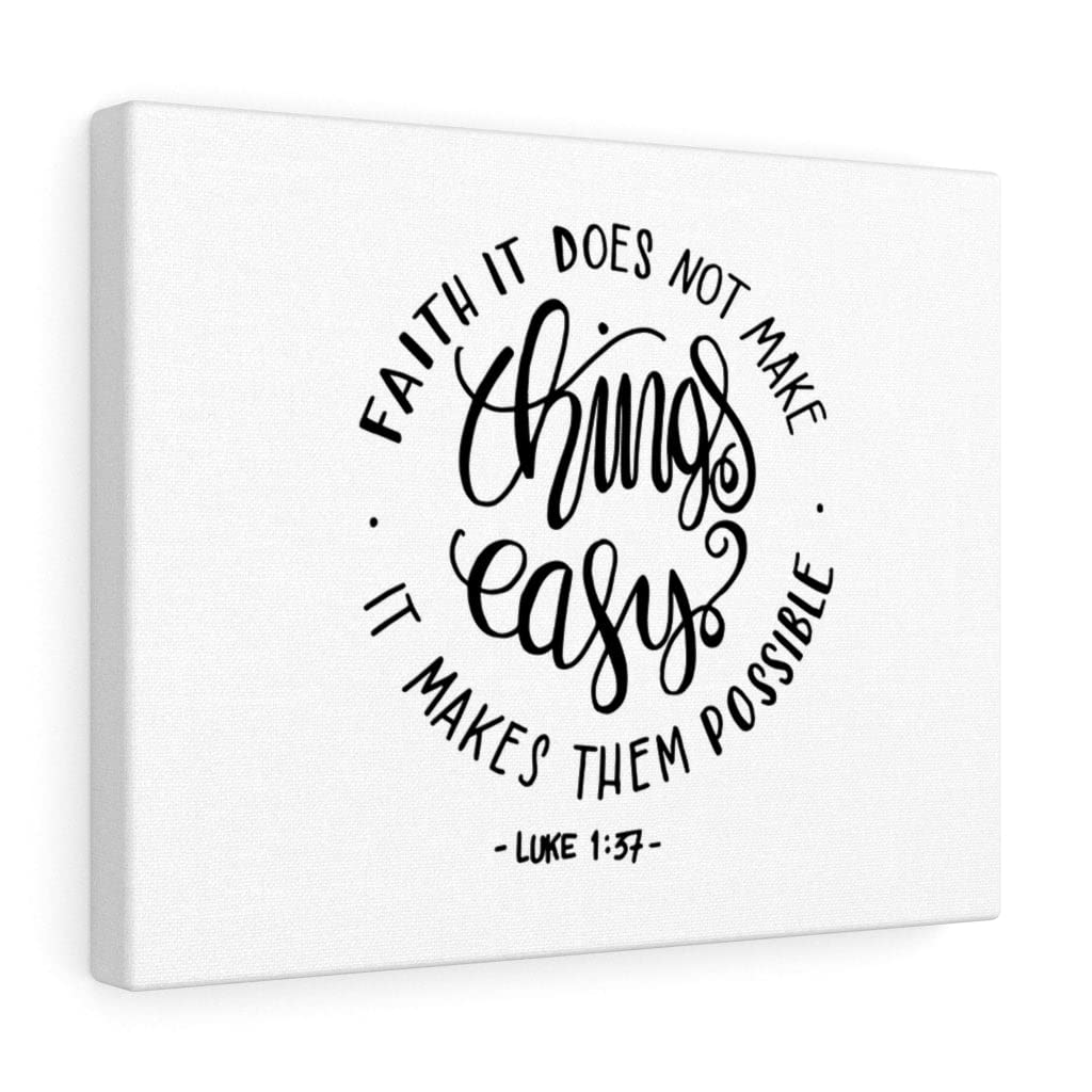 Christian Wall Art with Bible Verse Luke 1:37 - Ready to Hang Scripture Print for Home Decor, Gift & Faith Inspiration | Perfect for Living Room, Bedroom & Church