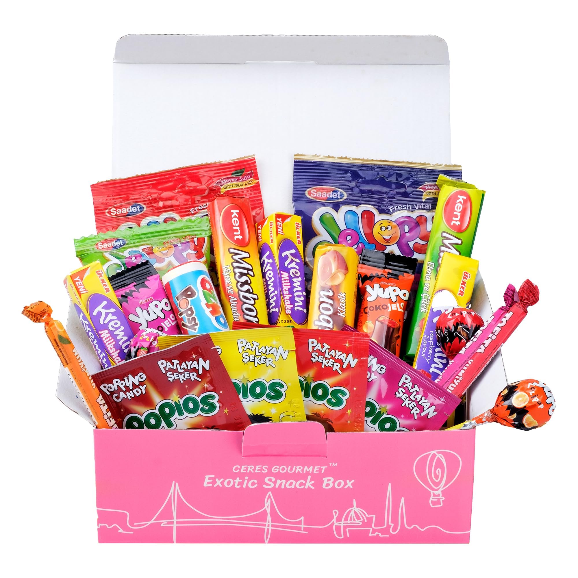 Global Candy Box - 40 Pcs Unique International Mystery Candy Gift Box | Rare & Exotic Snacks from Around the World | Perfect for Halloween Treats, Birthday Gifts & Party Favors