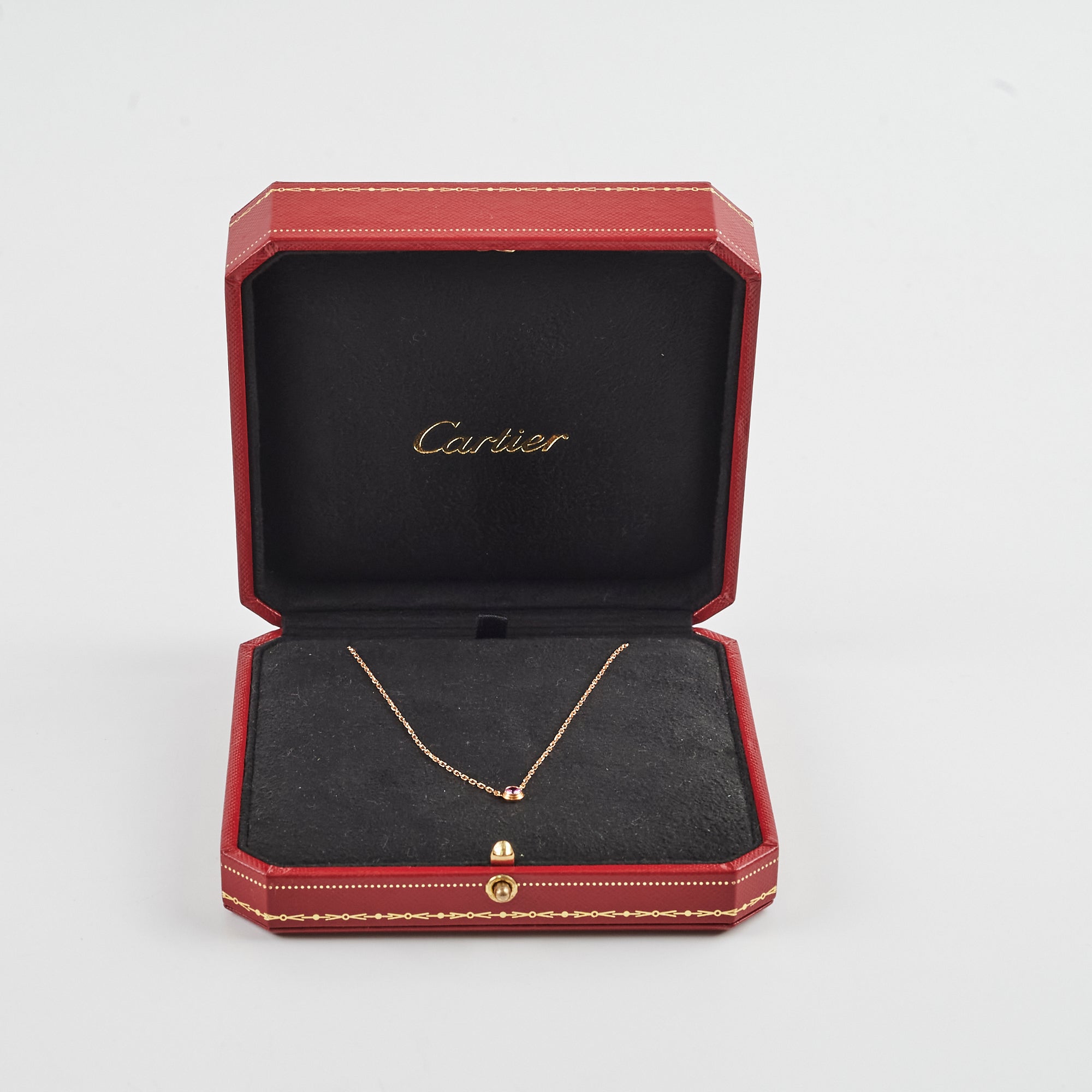 Cartier D'amour Necklace with Pink Sapphire - Elegant Jewelry Gift for Women, Anniversary & Valentine's Day