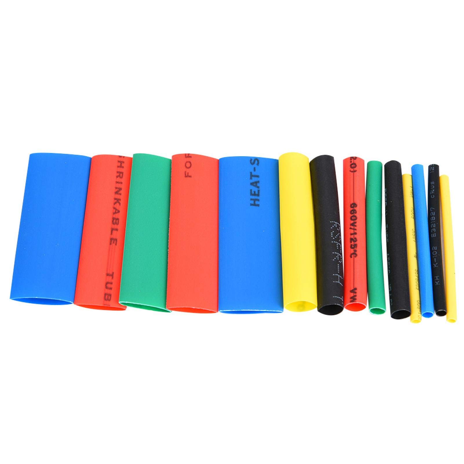 EVTSCAN 530pcs Heat Shrink Tubing Kit - Polyolefin Insulated Shrinkable Sleeves for Wire & Cable Protection (Assorted Sizes 2:1 Ratio) - Perfect for Electrical Repairs, DIY Projects, and Automotive Wiring