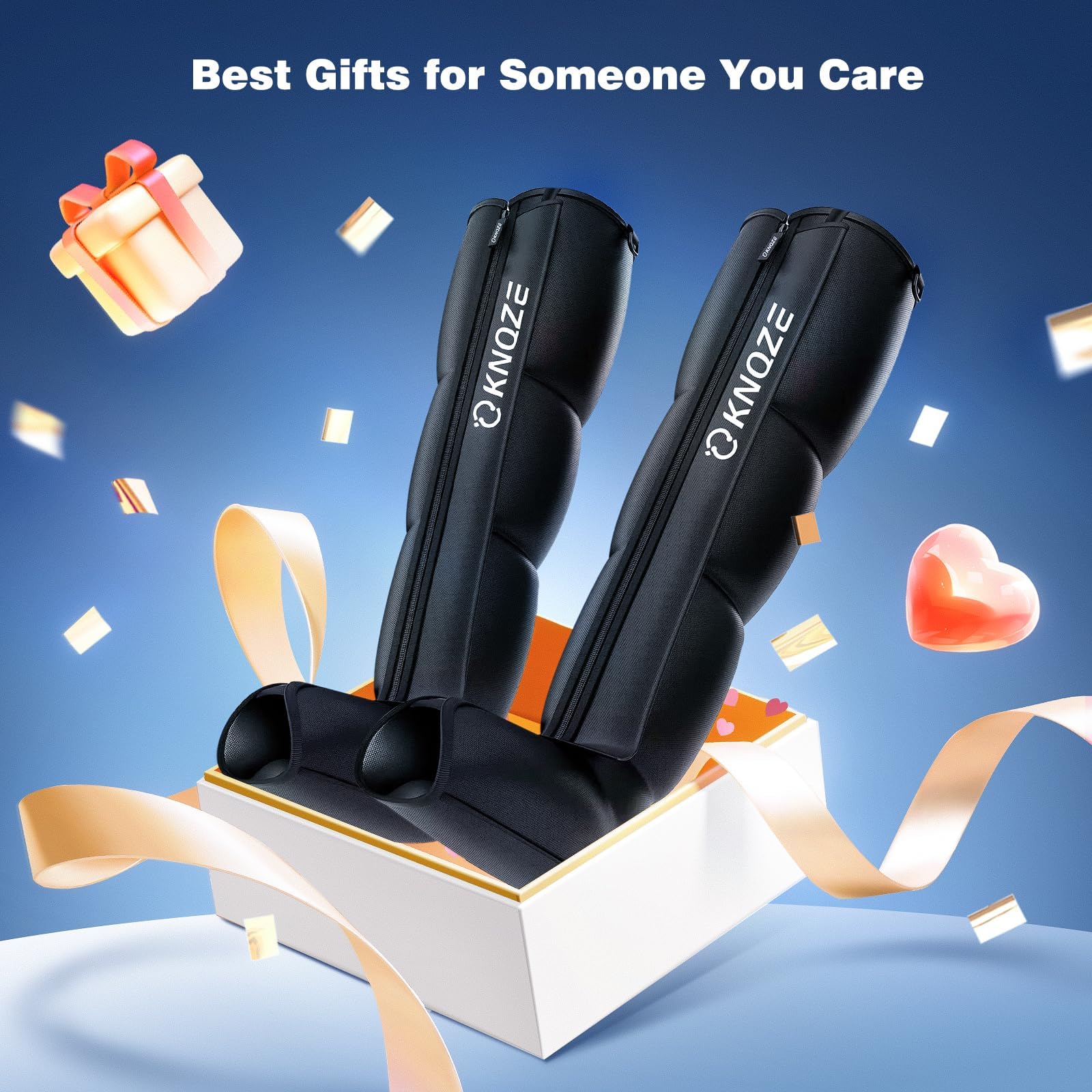Leg Massager for Circulation and Pain Relief - Air Compression Recovery System for Fast Muscle Recovery, Reduce Swelling & Cramps - FSA/HSA Eligible - Perfect Gift for Men, Women, Parents (Ideal for Post-Workout, Office Use & Travel)