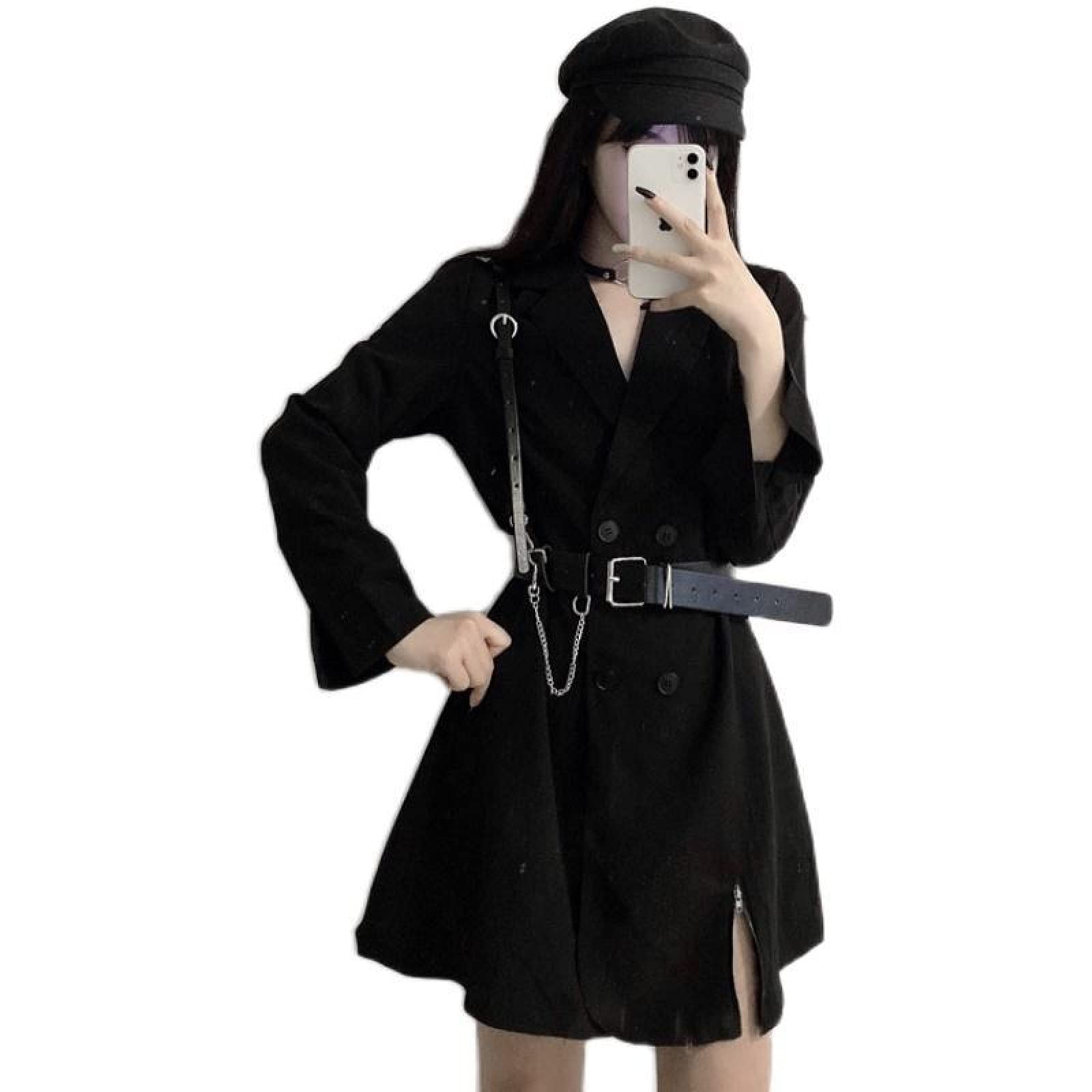 Gothic Punk Dress for Women - Harajuku Style Black Lace Dress for College, Party & Cosplay | Elegant Gothic Lolita Fashion for Night Out, Halloween & Alternative Style