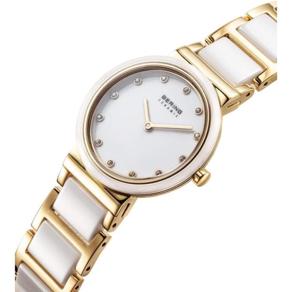 Bering Women's Watch with White Dial and Ceramic Strap - Model 11429-751 | Elegant Timepiece for Office, Party & Everyday Wear
