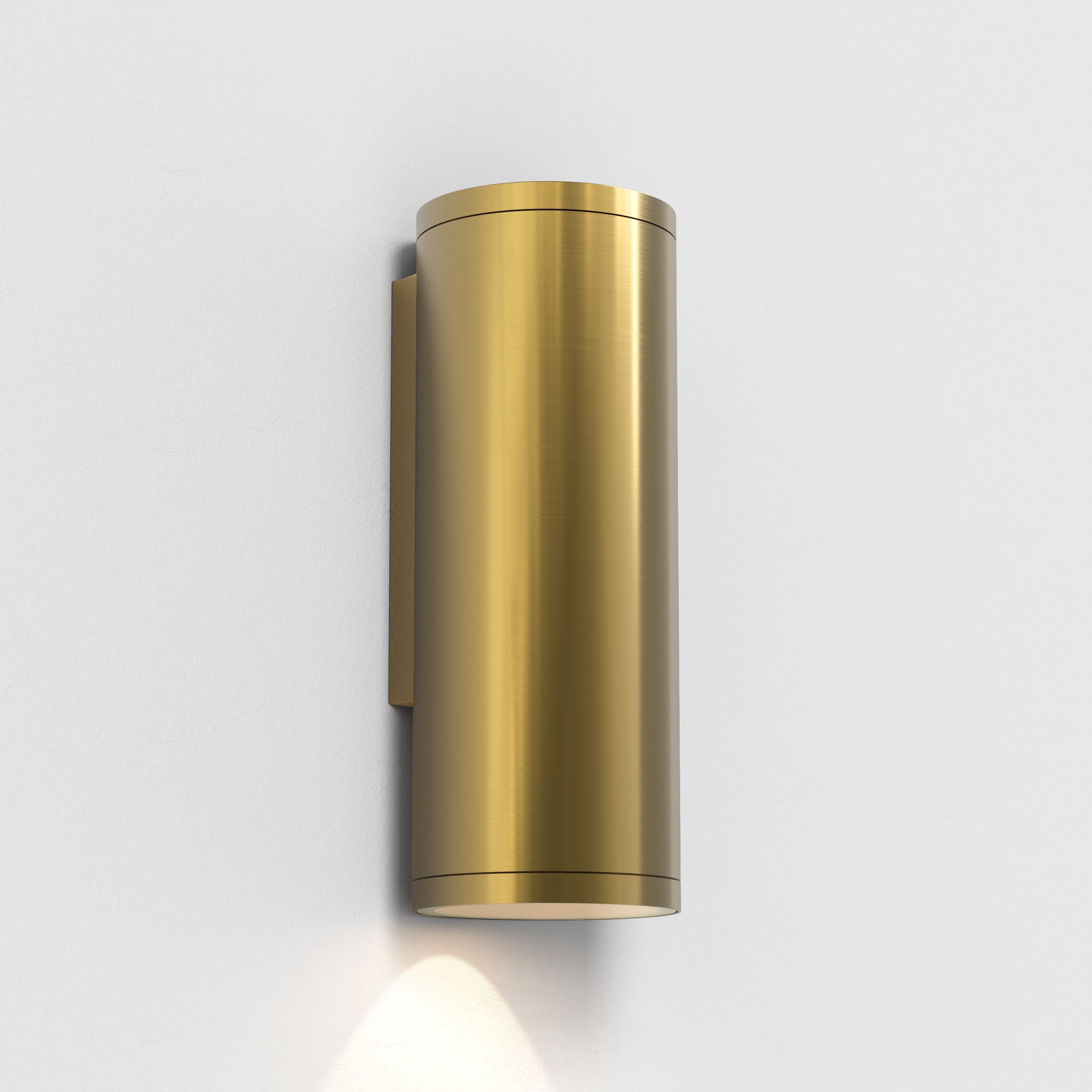 Ava 1/2Lt Coastal Wall Light - Brushed Stainless Steel/PVD Brushed Brass GU10 IP44 - Perfect for Beach House, Patio & Outdoor Lighting
