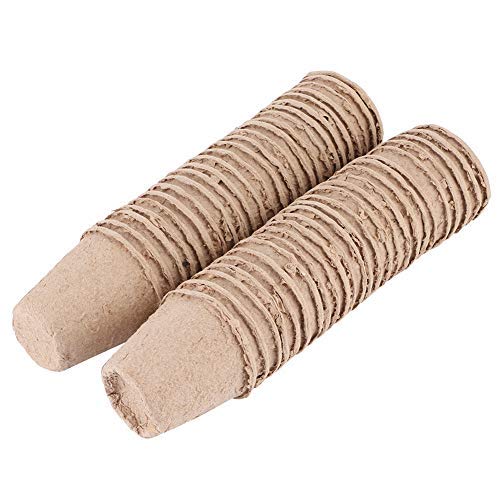 50-Pack Biodegradable Round Peat Pots for Seed Starting - Perfect for Kindergarten Gardening, Outdoor Vegetable Seedlings & Home Planting Projects