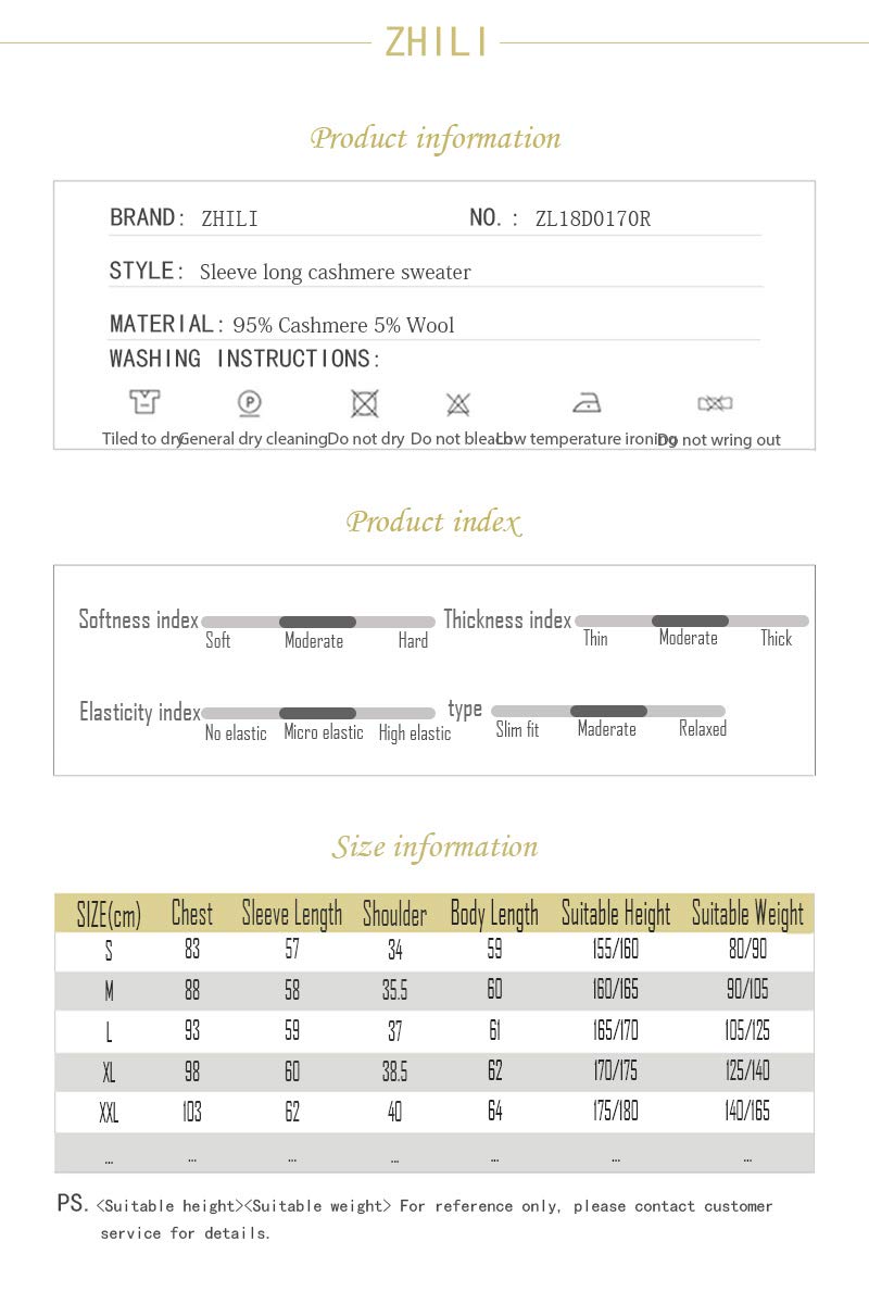 Zhili 2018 Winter O-Neck Slim Fit Cashmere Sweater for Women - Soft & Warm Pullover for Office, Dating & Holiday Outfits