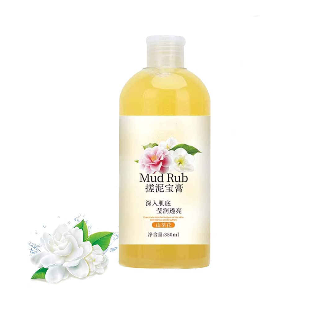 Ginbi Exfoliating Mud Scrub Gel - 350ml Deep Cleansing Body Wash for Dead Skin & Dirt Removal | Best Skin Care Mud Scrub for Spa, Shower & Home Use (Yellow)