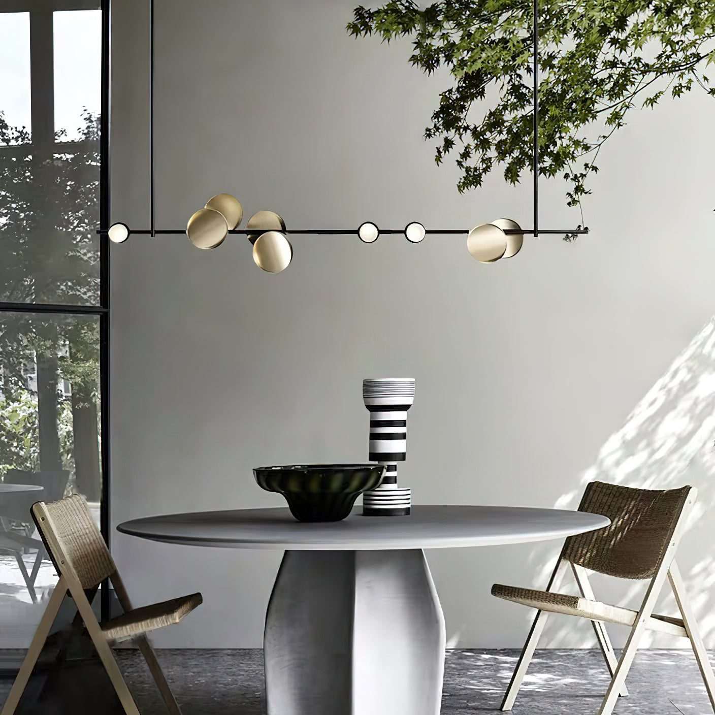 Modern Cilon Disc Pendant Light - Sleek Minimalist Ceiling Fixture for Dining Room, Kitchen Island & Living Room Decor - Energy Efficient LED Hanging Light for Home & Office