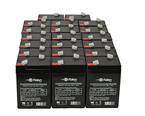 Raion Power RG0645T1 6V 4.5Ah Replacement SLA Battery for Emergency Lights - Compatible with National Power Corporation GS012P1-20 Pack - Ideal for Backup Power, Exit Signs, and Safety Lighting Systems